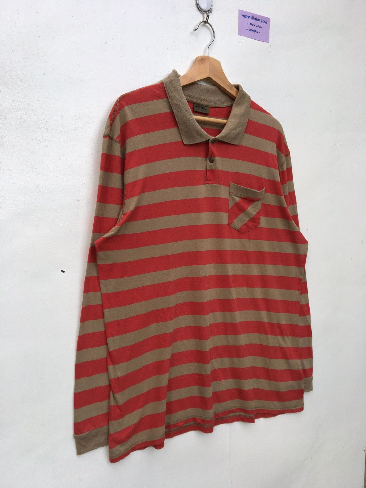Kenzo Vintage Kenzo Homme Stripes Long Sleeve Shirt Size US L / EU 52-54 / 3 - 7 Thumbnail