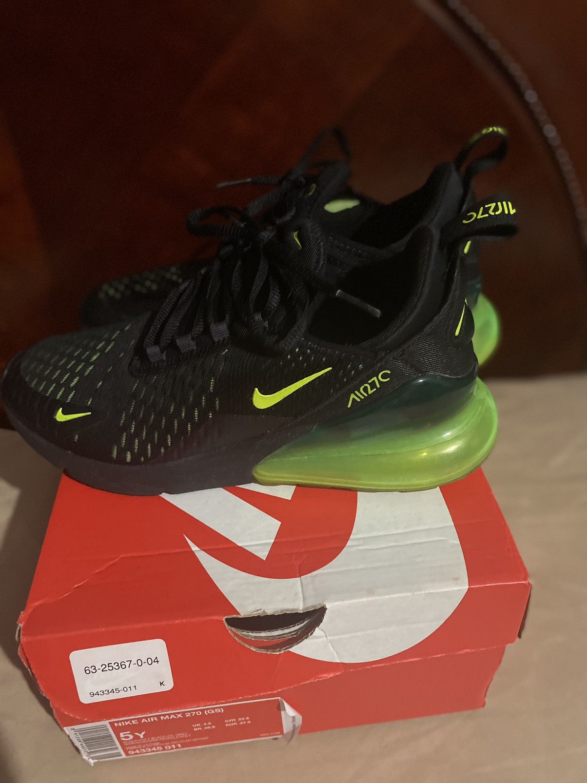 Nike 270 black/volt/oil grey sale
