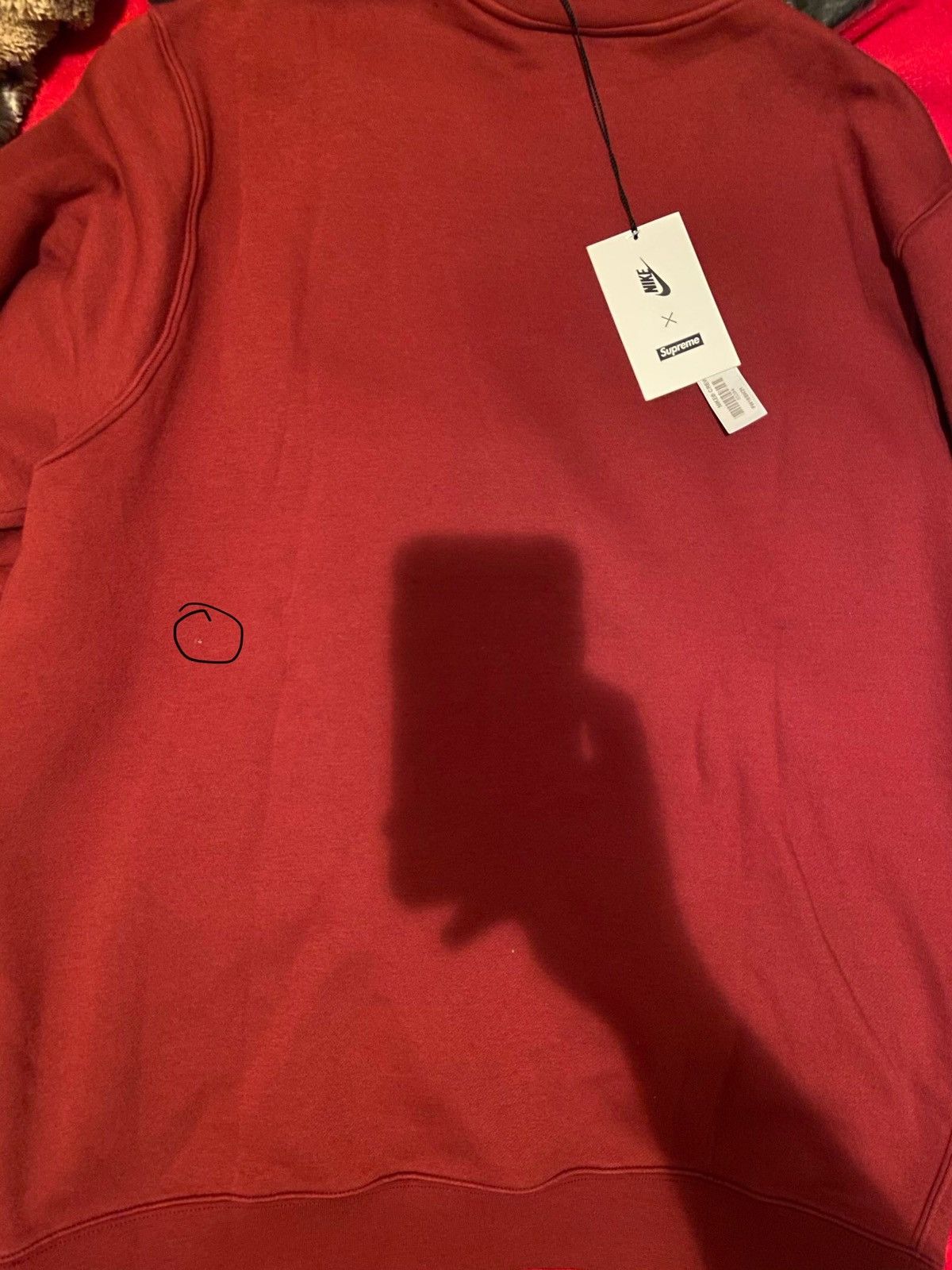 Supreme Supreme Nike Crewneck (Burgundy) size Medium Size US M / EU 48-50 / 2 - 7 Thumbnail