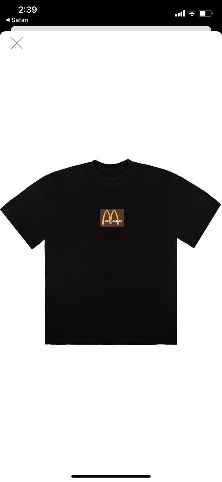 Buy Travis Scott x McDonald’s Sesame Tee Black/Brown Large