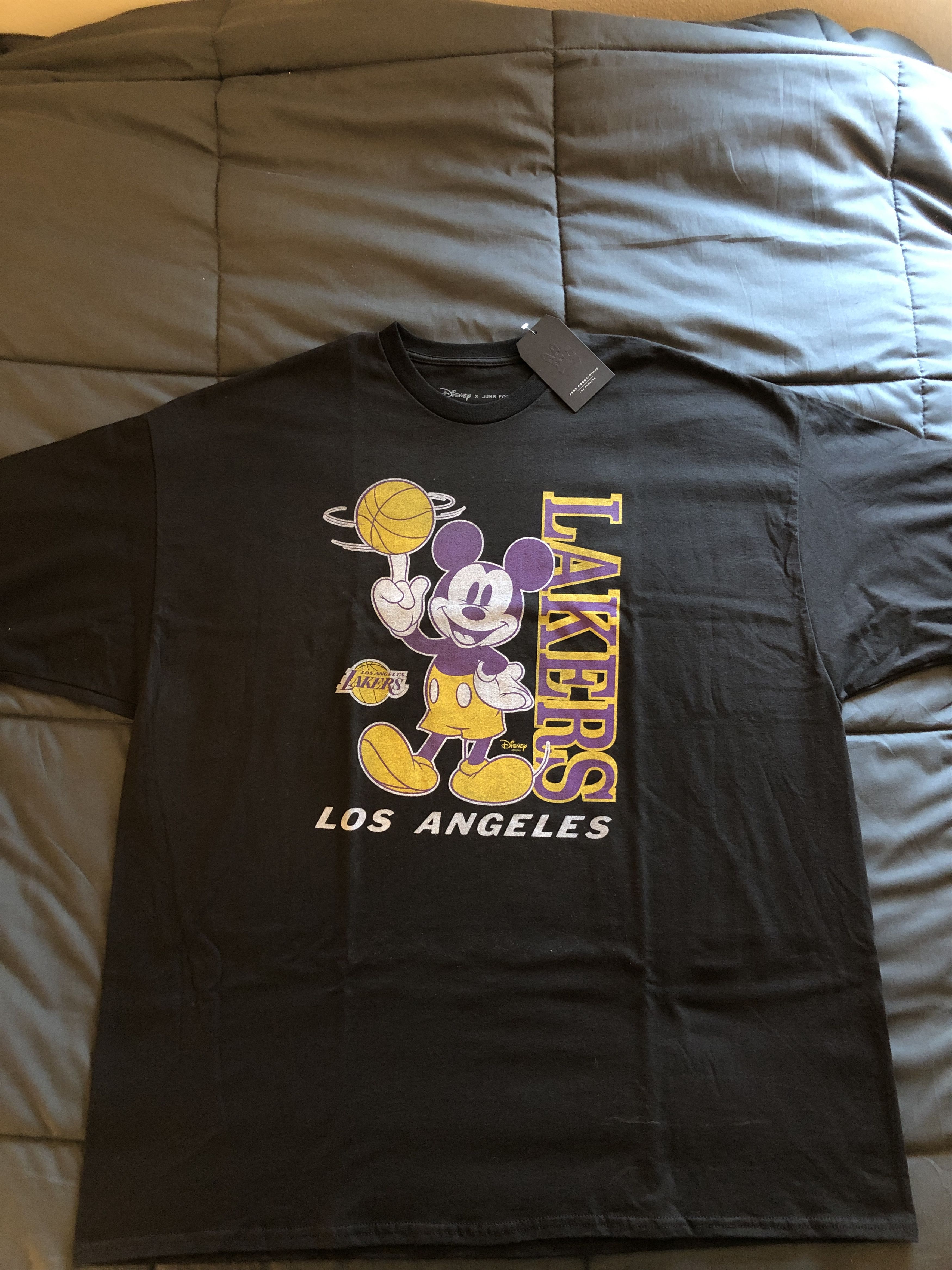 Men's Los Angeles Lakers Junk Food White Disney Mickey Squad T-Shirt