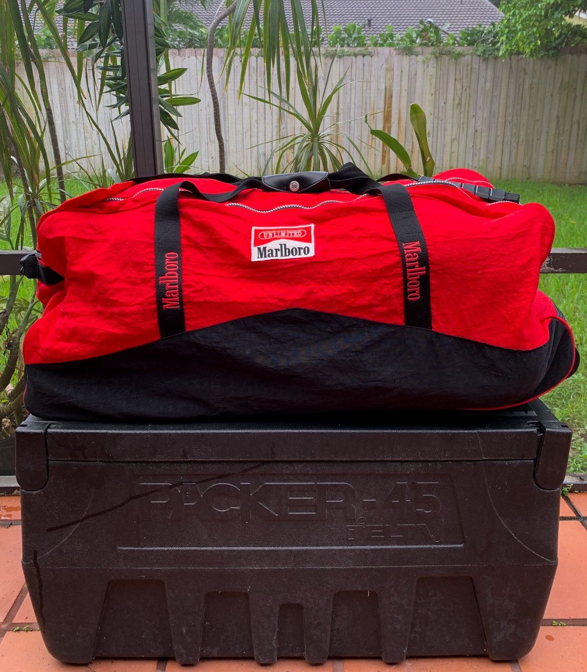 Vintage Vintage 1990s Marlboro Adventure Team Red Duffle Bag Wheels Grailed