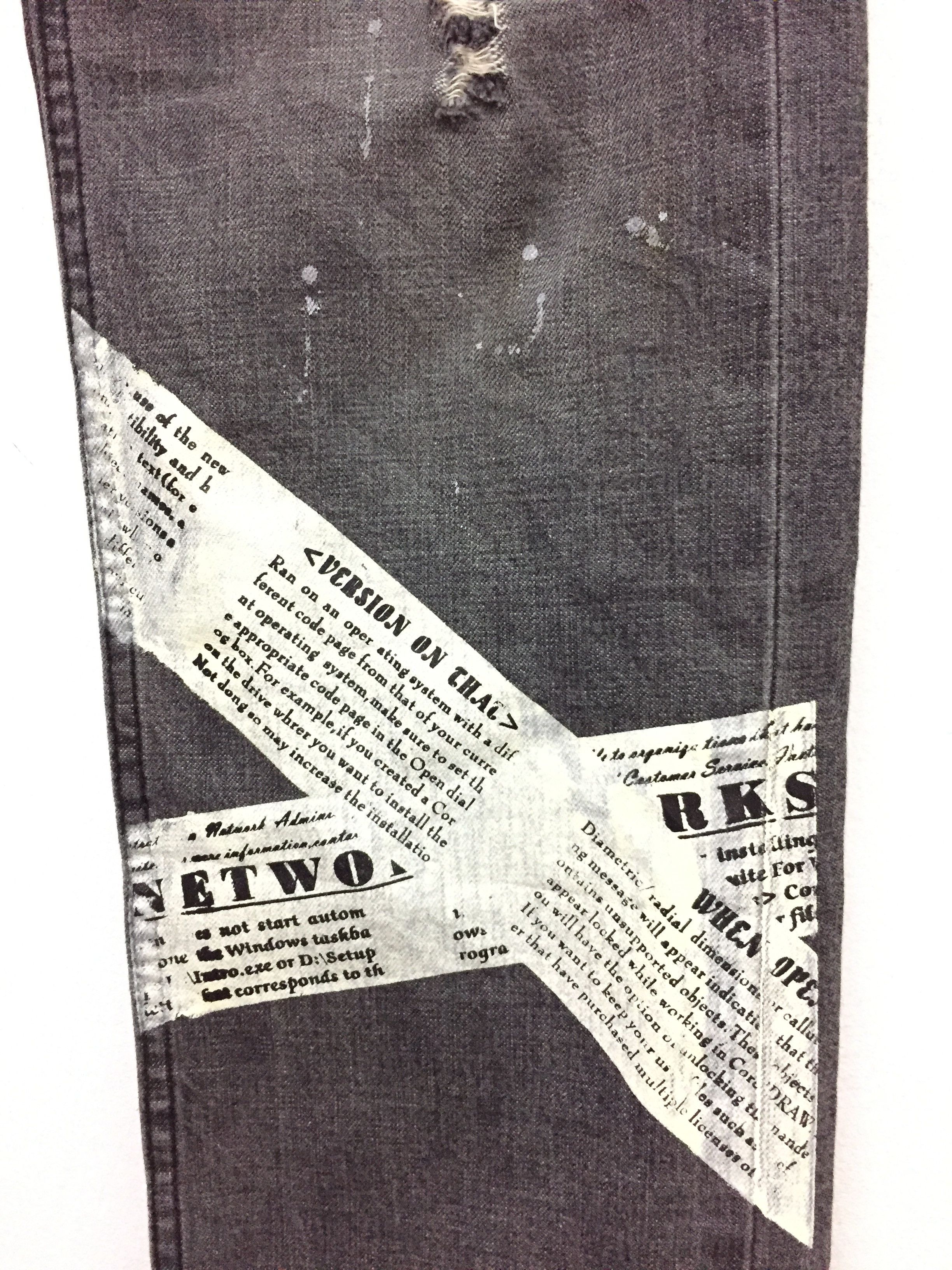 Beauty Beast × Lad Musician GENOESE Japan Cros Newspaper Distressed pants Size US 30 / EU 46 - 6 Thumbnail