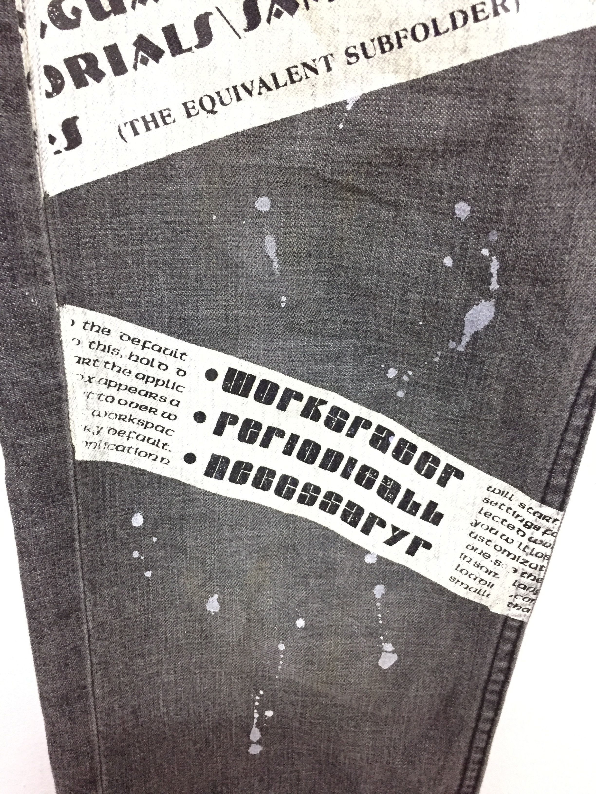 Beauty Beast × Lad Musician GENOESE Japan Cros Newspaper Distressed pants Size US 30 / EU 46 - 8 Thumbnail