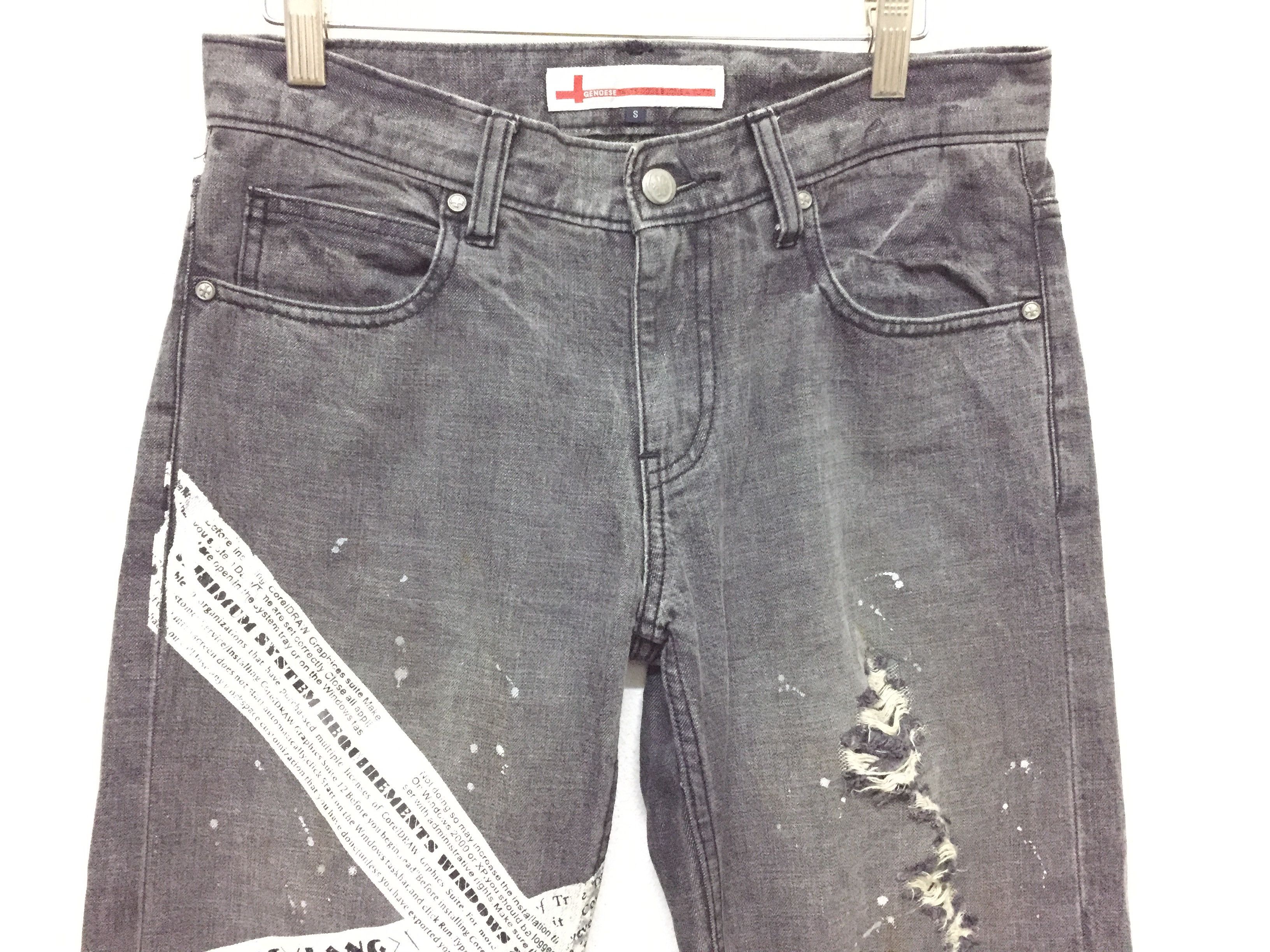 Beauty Beast × Lad Musician GENOESE Japan Cros Newspaper Distressed pants Size US 30 / EU 46 - 3 Thumbnail