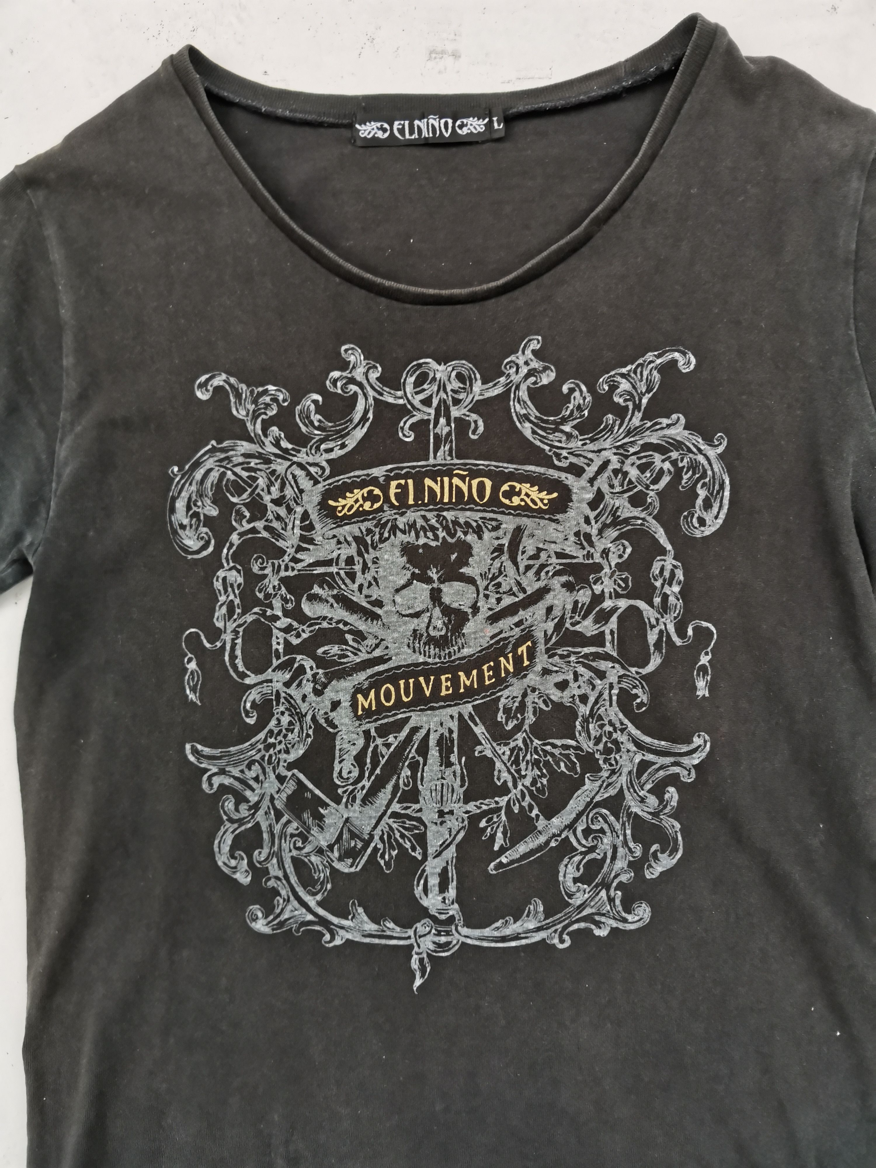 Japanese Brand Rare!!! Elnino Mouvement T-shirt Size US L / EU 52-54 / 3 - 5 Thumbnail