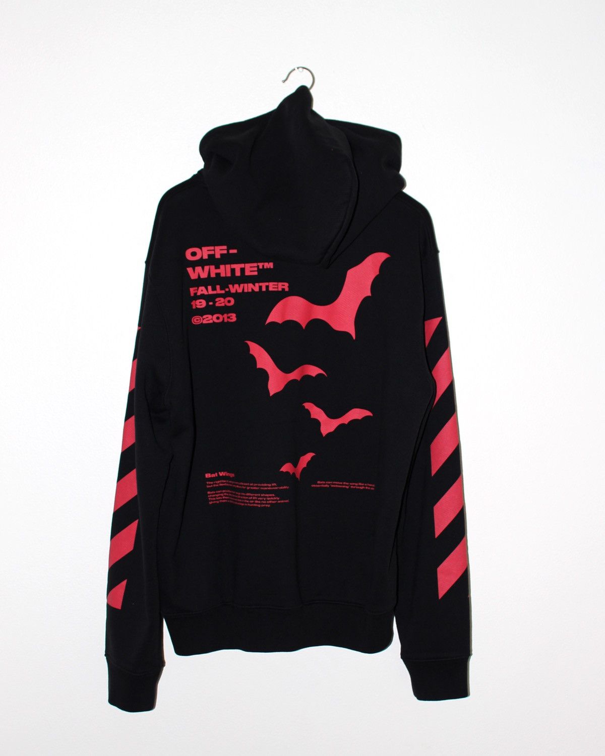 Off White Virgil Abloh OFF WHITE c o VIRGIL ABLOH BAT WING HOODIE SWEATSHIRT Grailed