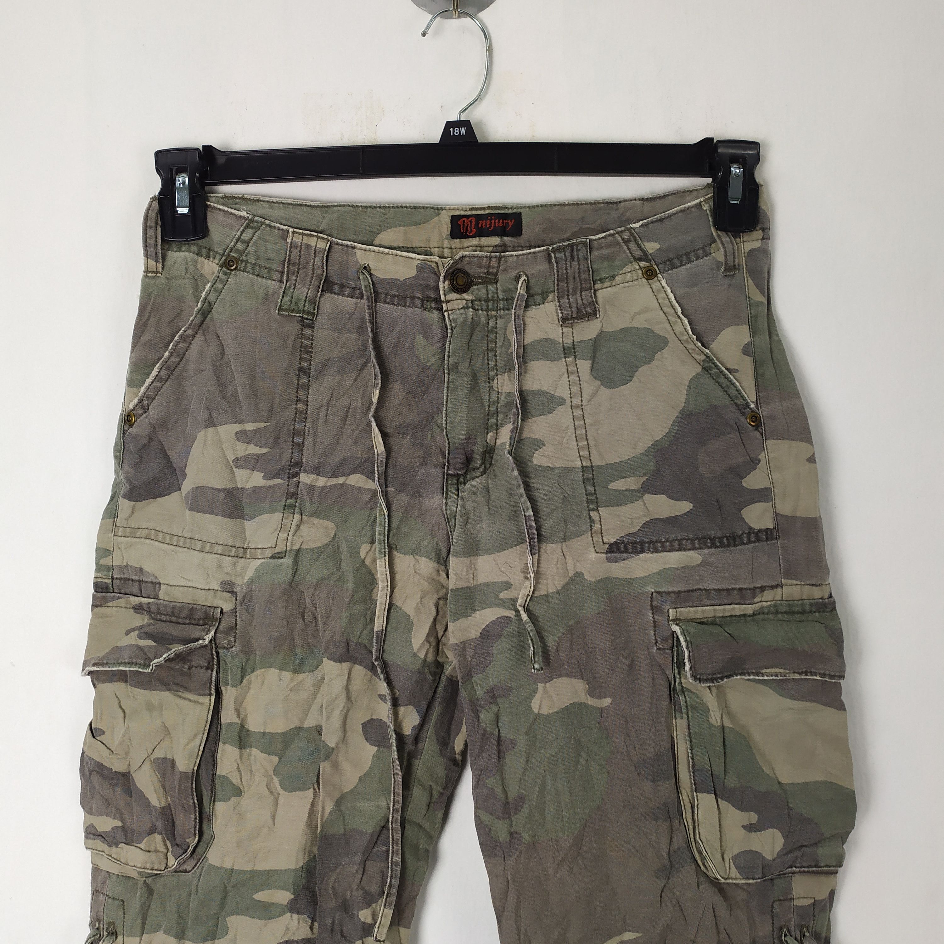 Other N NIJURY CAMO CROPPED/SHORT CARGO PANTS Size US 30 / EU 46 - 2 Thumbnail