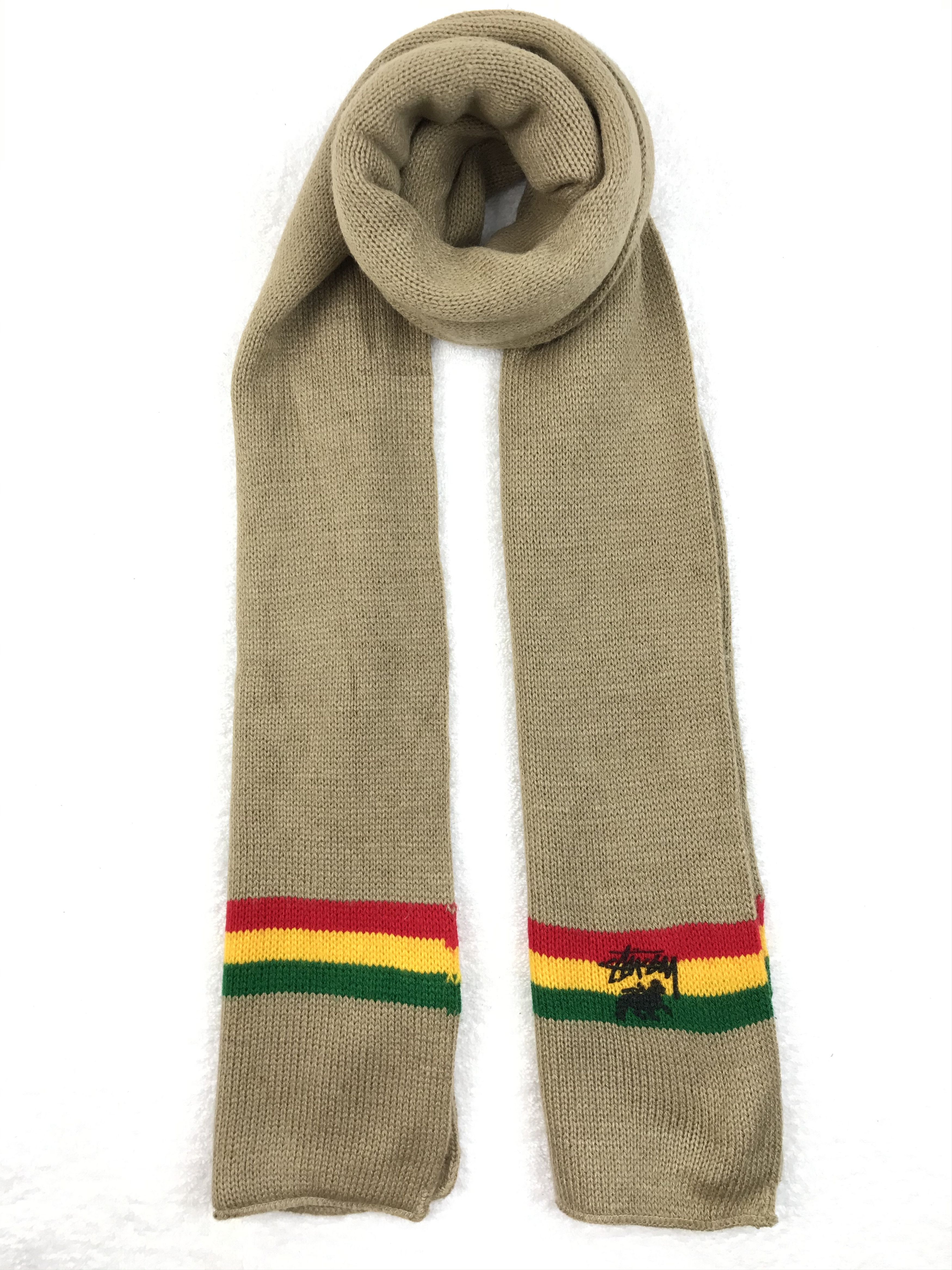 小物 old stussy monogram muffler Designer × Stussy × Vintage Stussy scarf / Muffler / wool