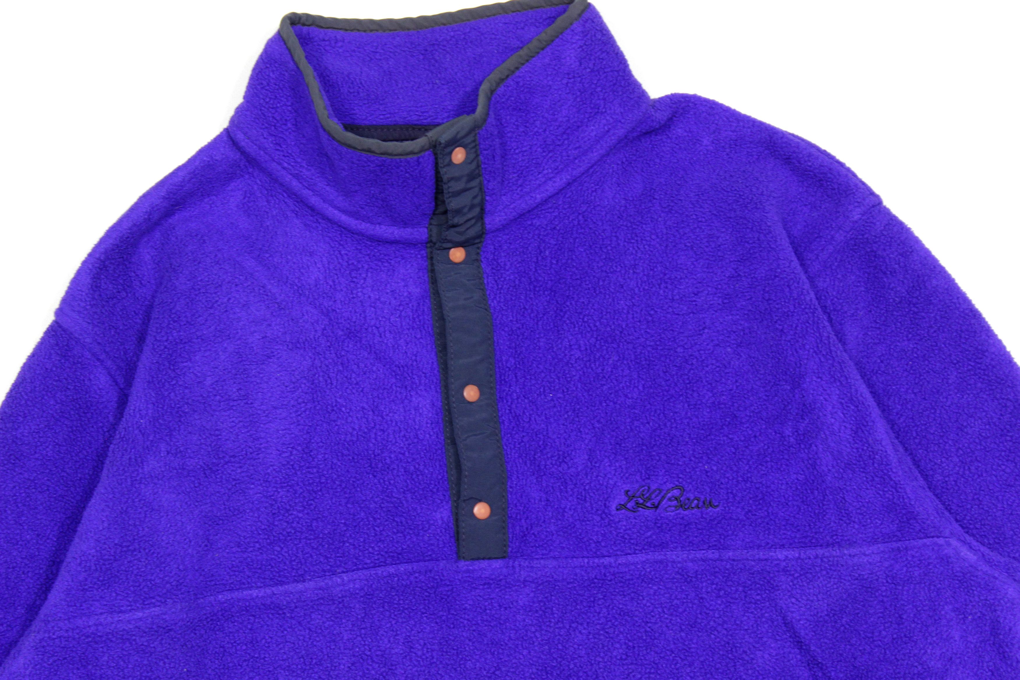L.L. Bean 90S Logo Snap T Fleece Vintage Size US M / EU 48-50 / 2 - 3 Thumbnail