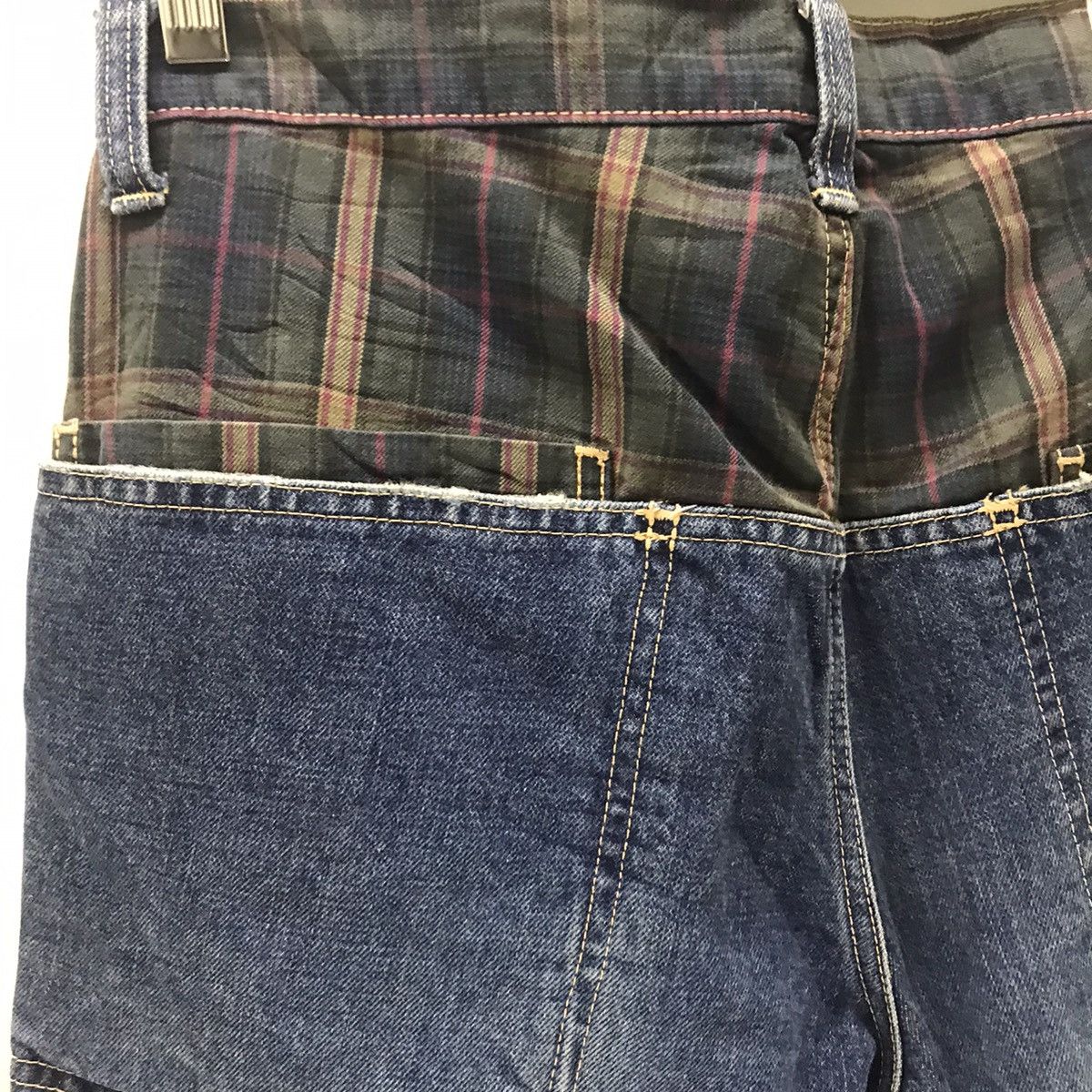 Japanese Brand Connect Remodel Denim Jeans Double layer Hybrid Size US 31 - 14 Thumbnail