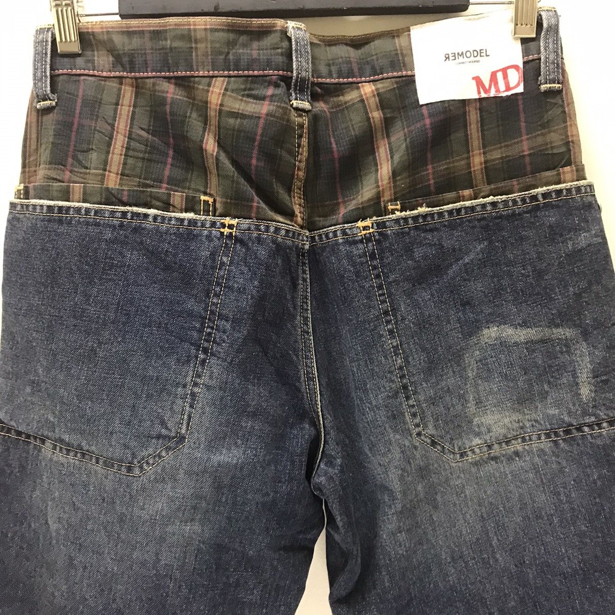 Japanese Brand Connect Remodel Denim Jeans Double layer Hybrid Size US 31 - 6 Thumbnail
