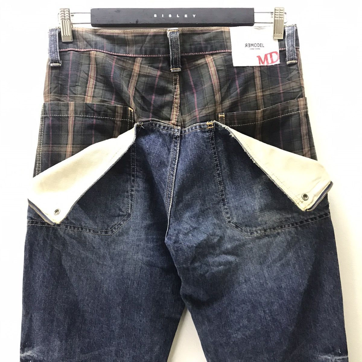 Japanese Brand Connect Remodel Denim Jeans Double layer Hybrid Size US 31 - 4 Thumbnail