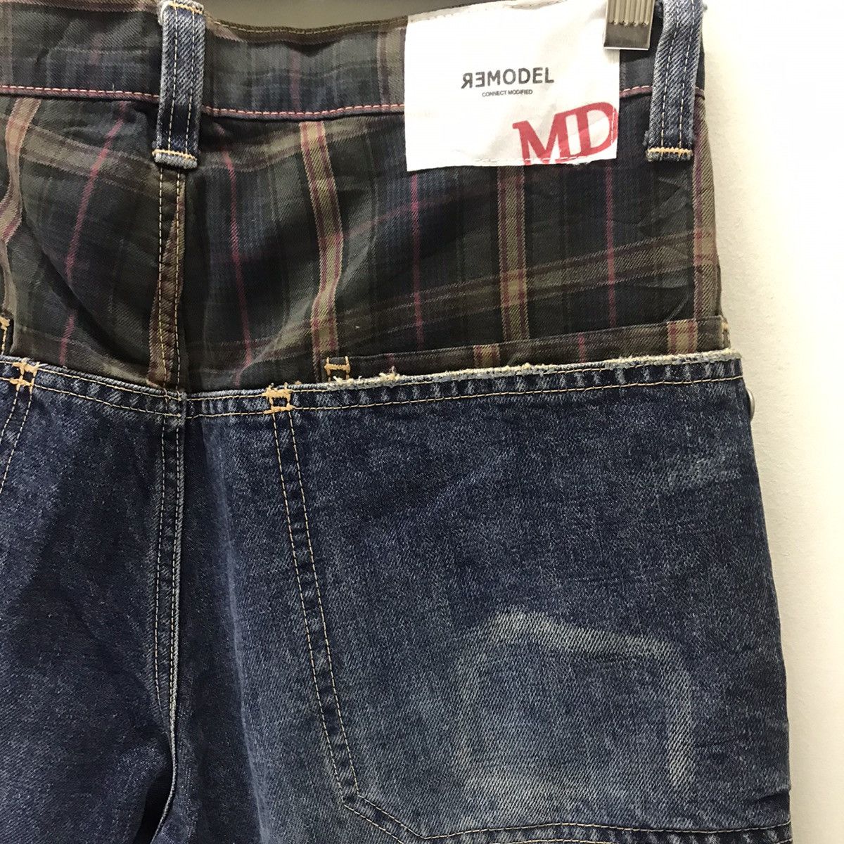 Japanese Brand Connect Remodel Denim Jeans Double layer Hybrid Size US 31 - 15 Thumbnail