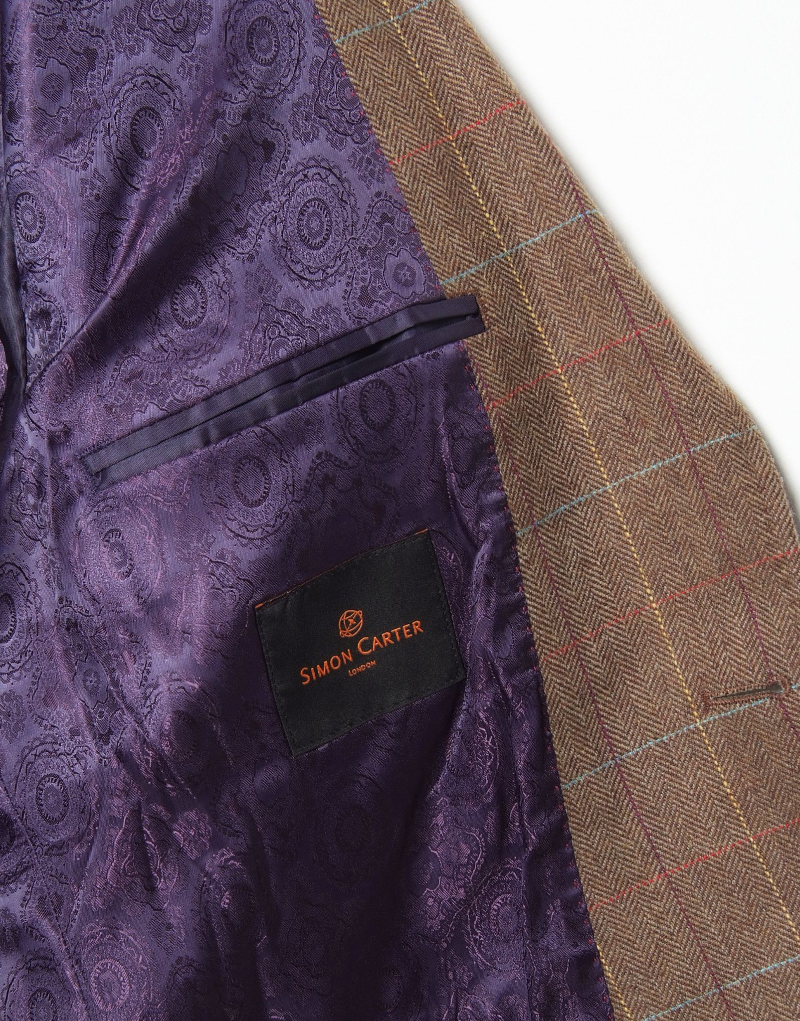 Simon Carter Simon Carter Wool Plaid Check 2 Button Blazer Jacket Size 42R - 8 Thumbnail