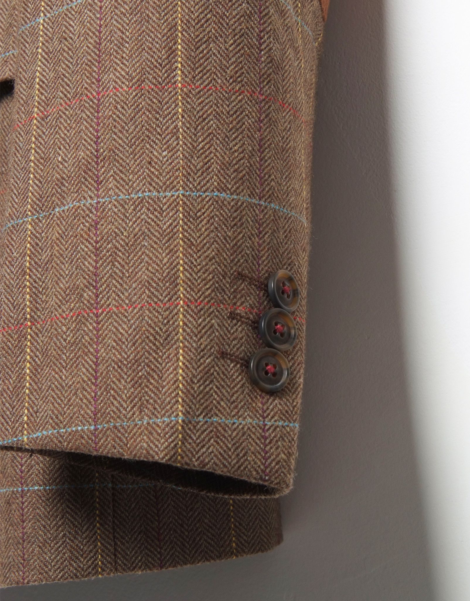 Simon Carter Simon Carter Wool Plaid Check 2 Button Blazer Jacket Size 42R - 6 Thumbnail