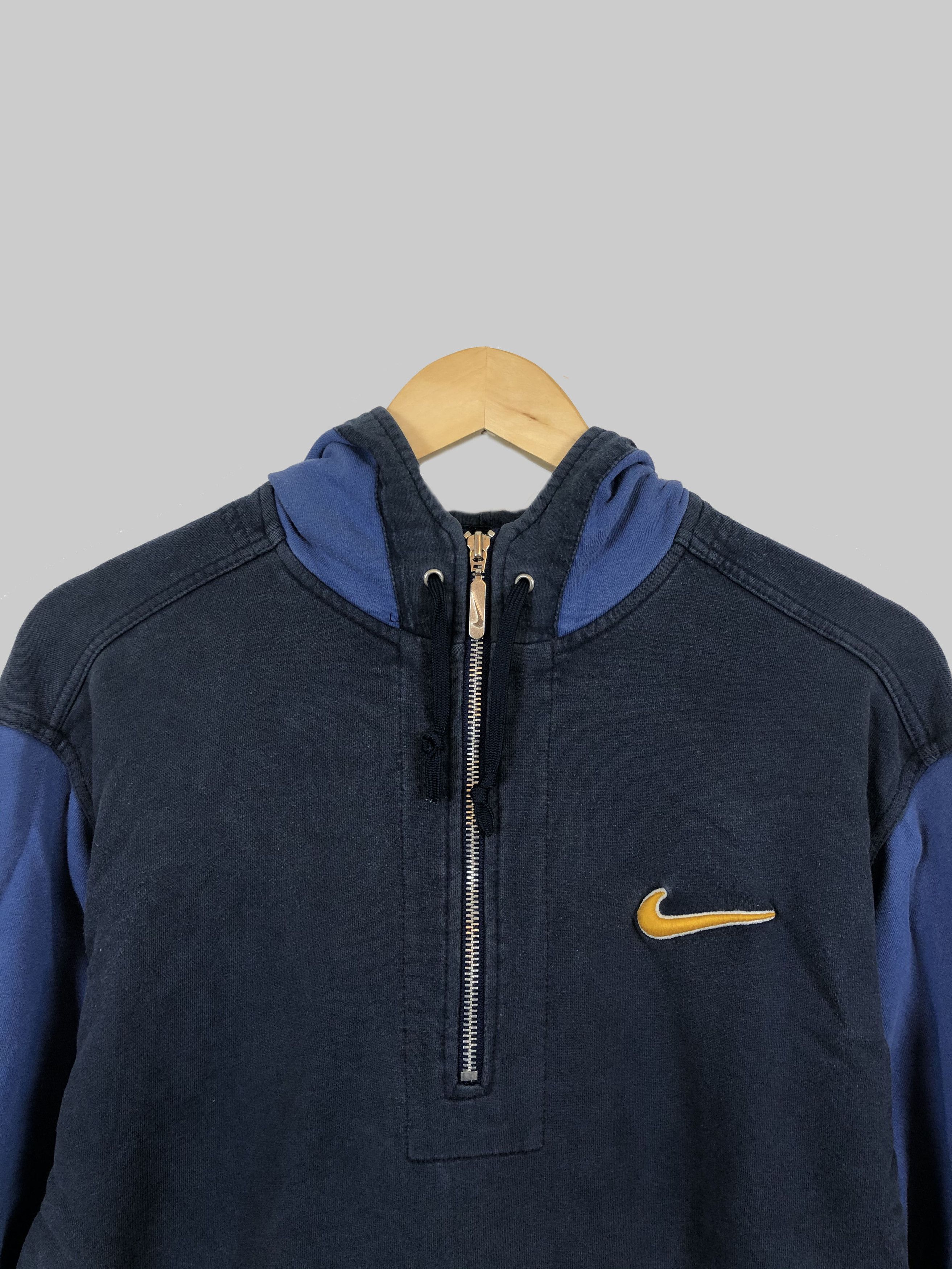 Nike Vintage 90s Nike 1/4 Zip Big Swoosh Size US S / EU 44-46 / 1 - 4 Thumbnail