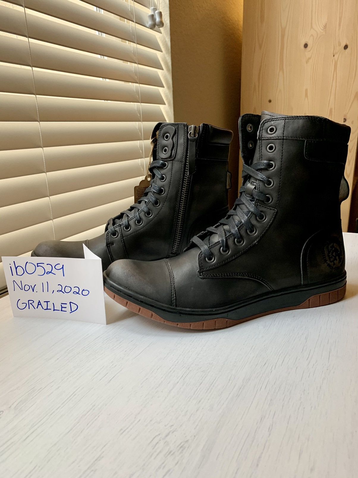 DIESEL ブーツ BUTCH archive Diesel Basket Butch Zippy (zip up) leather boots - size 10.5 | Grailed