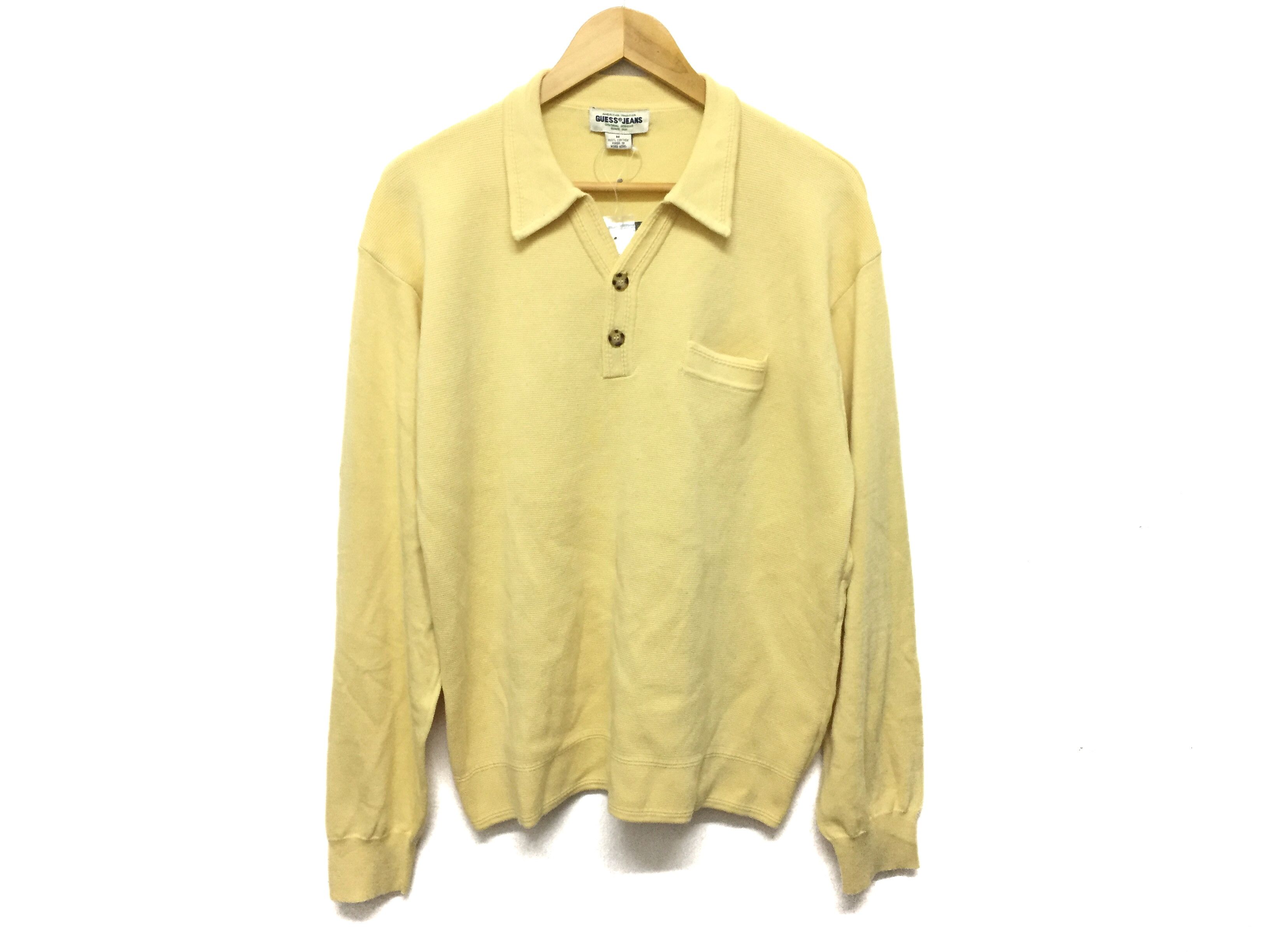 Guess 90's GUESS jeans Collar Knit Sweatshirt Deadstock Size US M / EU 48-50 / 2 - 2 Thumbnail
