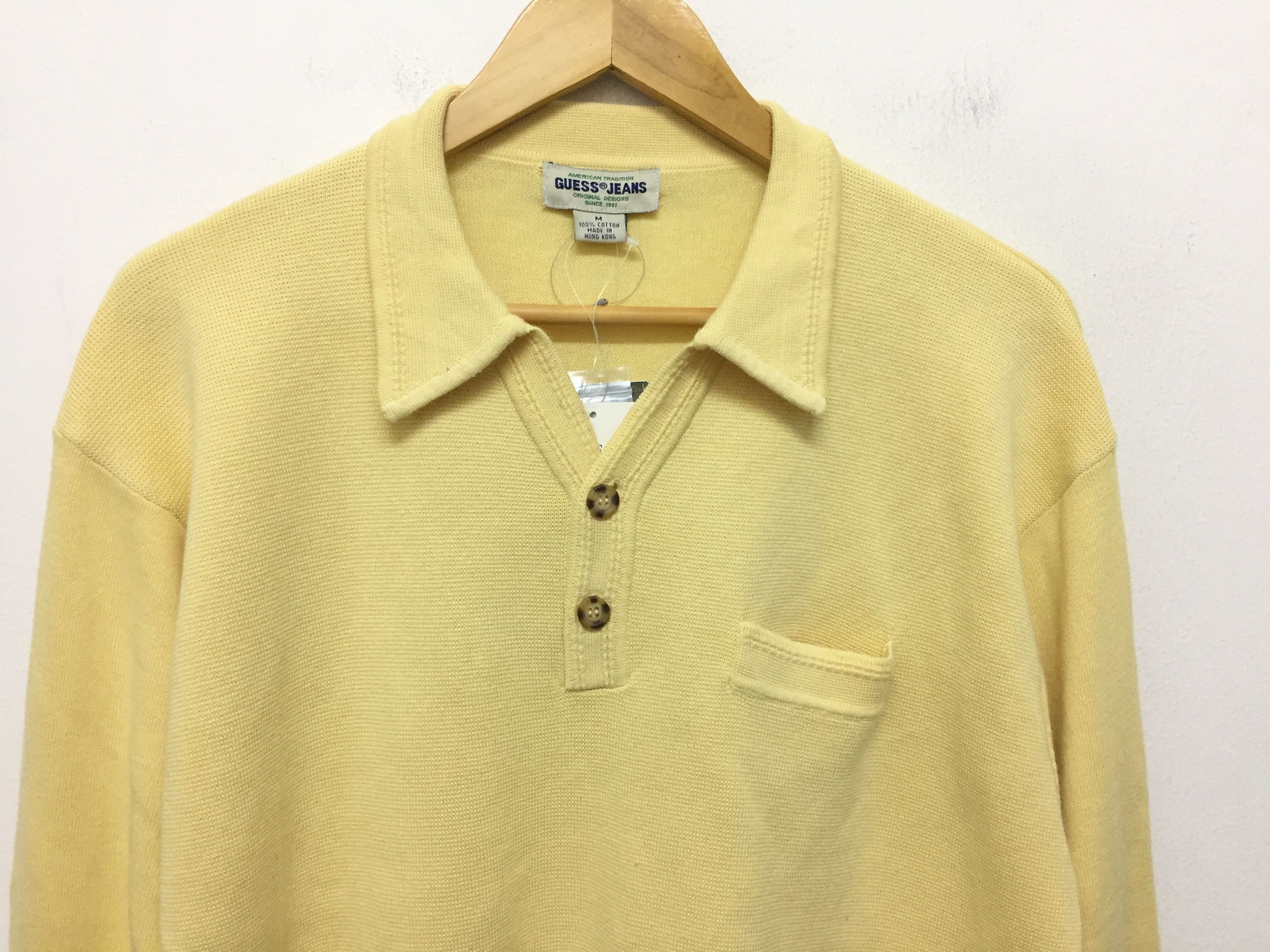 Guess 90's GUESS jeans Collar Knit Sweatshirt Deadstock Size US M / EU 48-50 / 2 - 3 Thumbnail