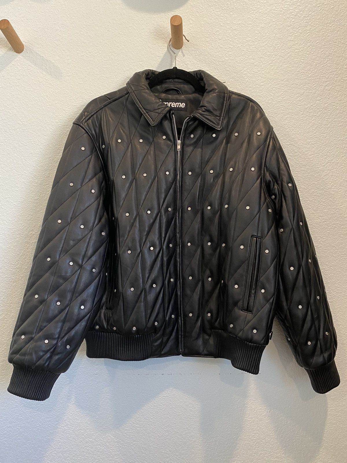 Supreme Quilted Studded Leather Jacket | Grailed