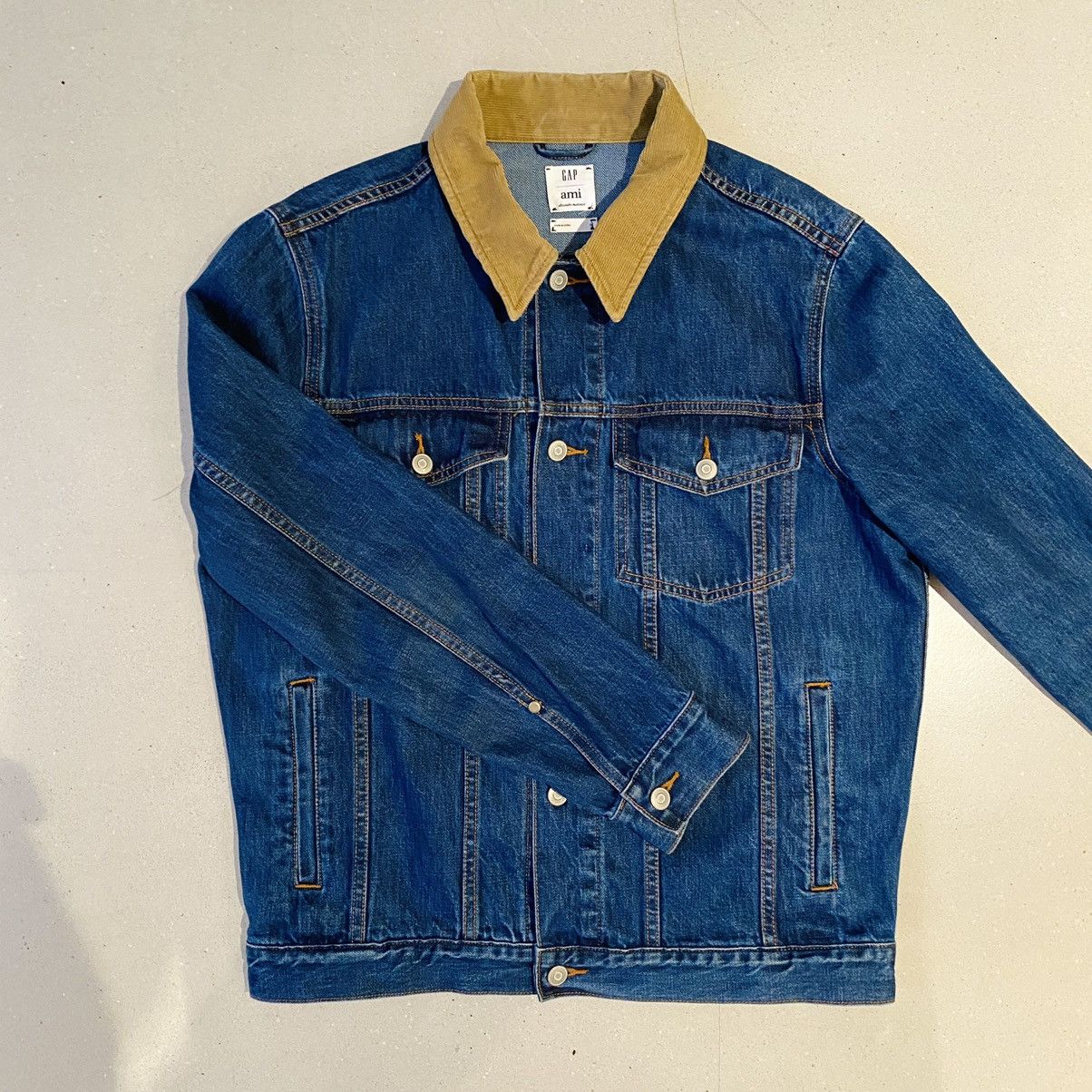 AMI x GQ x Gap Denim Jacket with Corduroy Collar