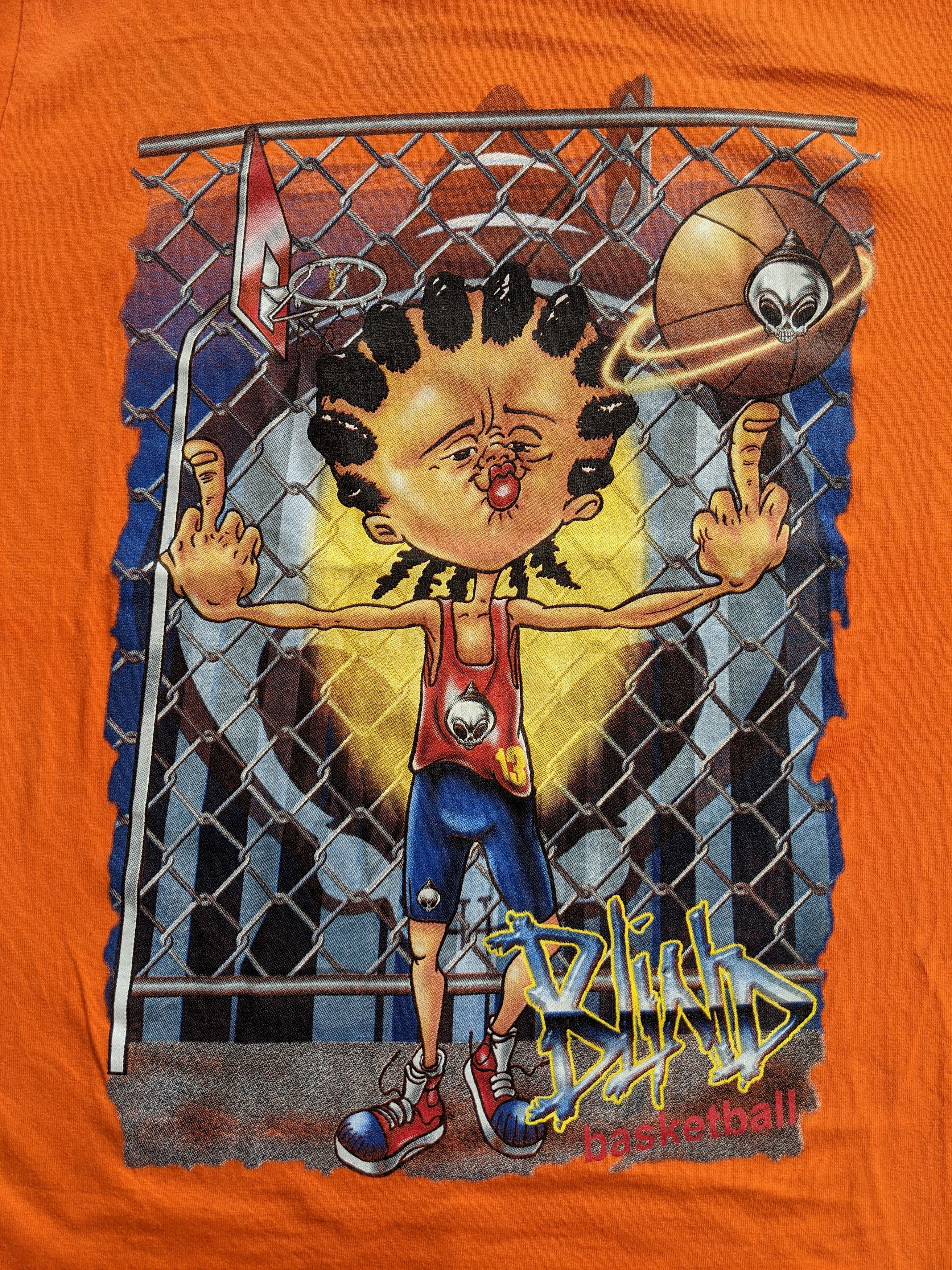 Hook-Ups × Vintage Vintage 90s Blind Skateboard big printed tee Size US S / EU 44-46 / 1 - 3 Thumbnail