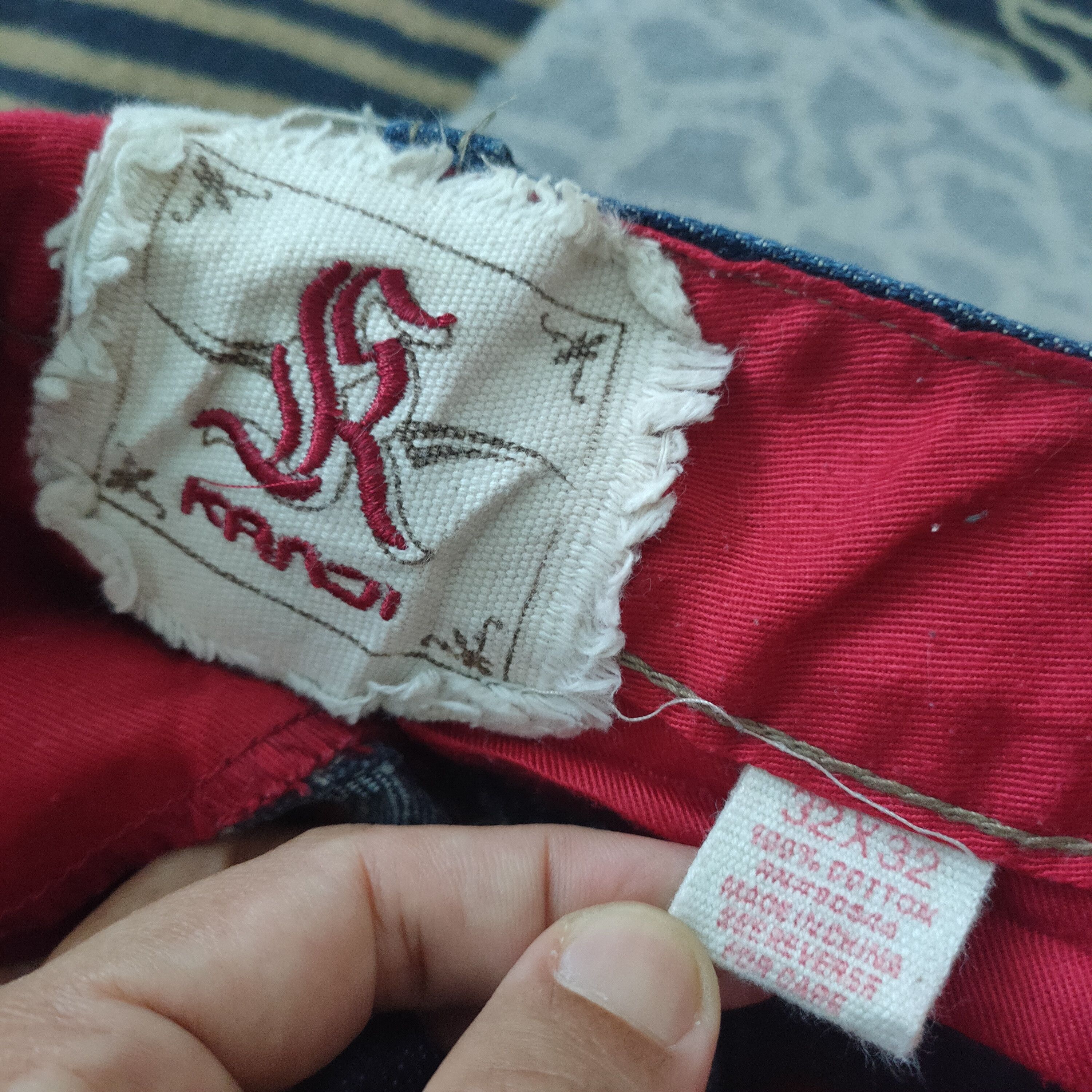 Indigo kanji skulls embroidary denim pants indigo Size US 34 / EU 50 - 9 Thumbnail