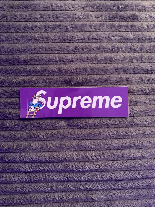 Supreme Supreme x Smurfs Box Logo Sticker Purple three six