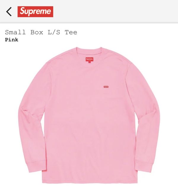 Supreme Supreme Small Box L/S Tee Pink | Grailed