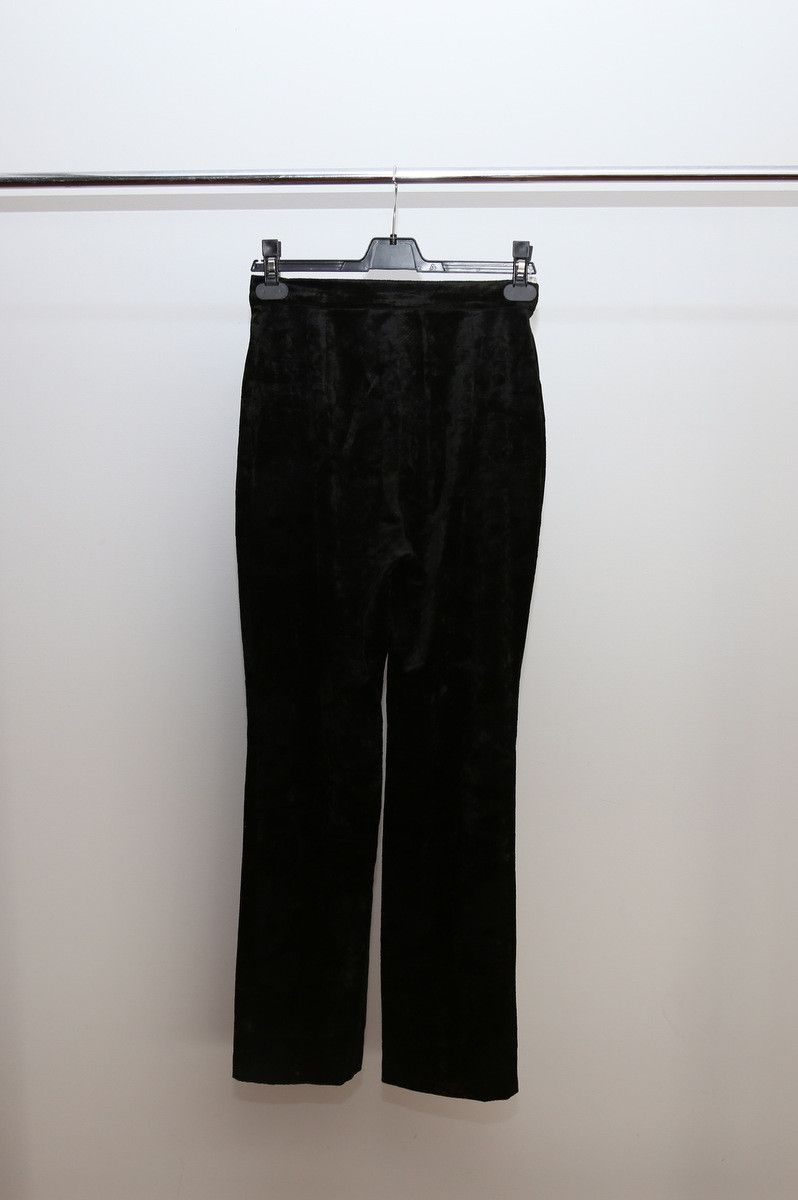 Helmut Lang SS93 Skull Print Velvet Trousers Size US 26 / EU 42 - 2 Thumbnail