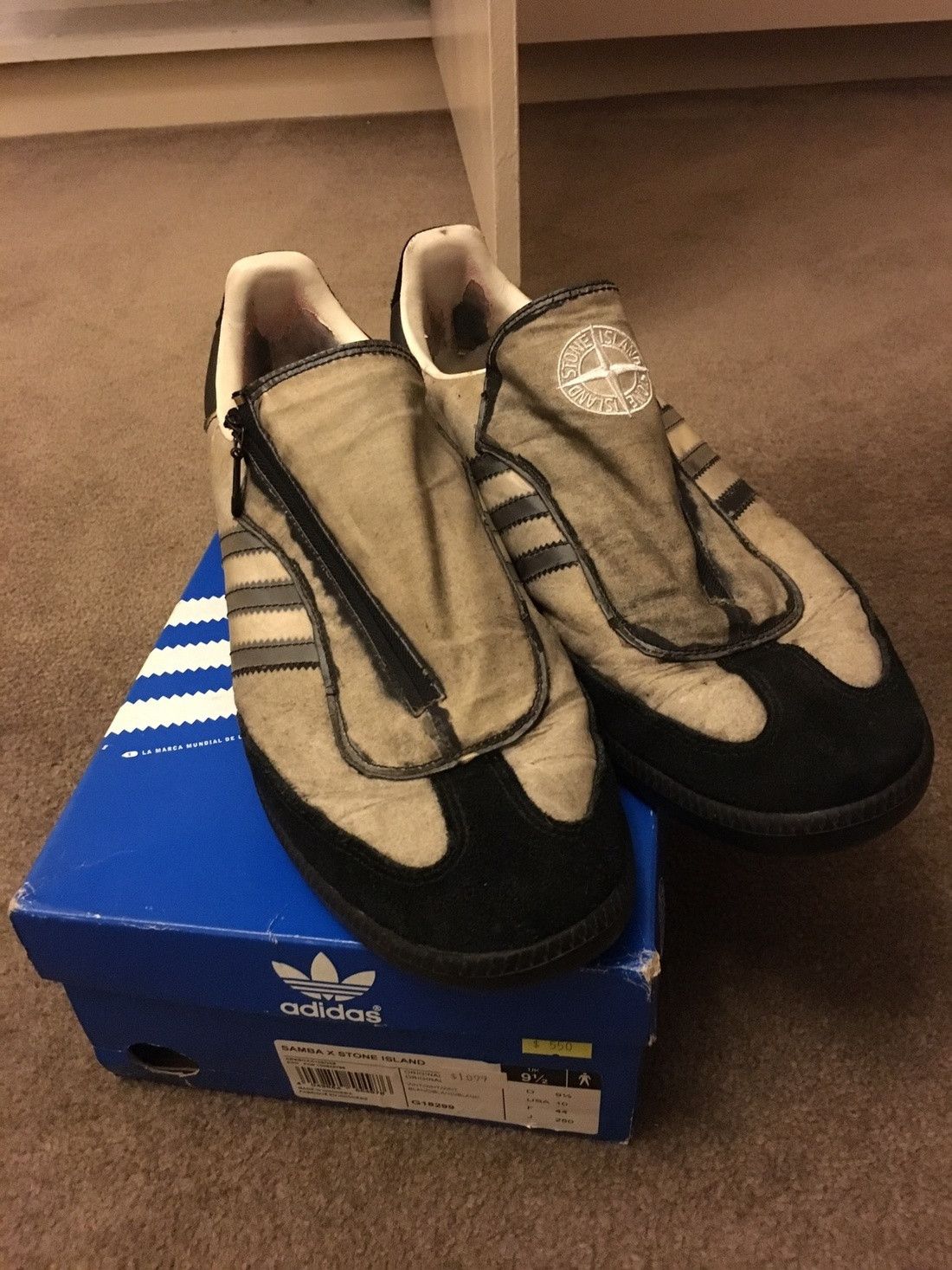 Adidas Stone Island adidas zip up sneakers. Grailed