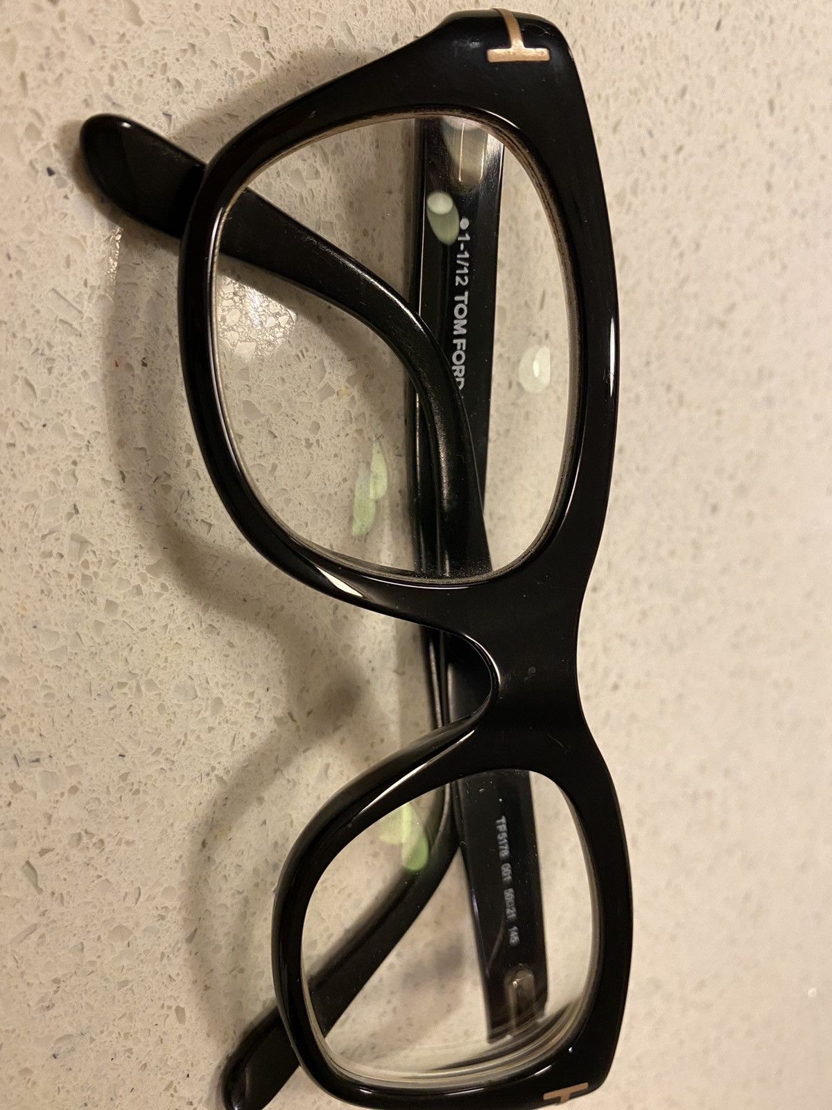 Ryan Reynolds Glasses Tom Ford TF5178 Eyeglasses Black Composite