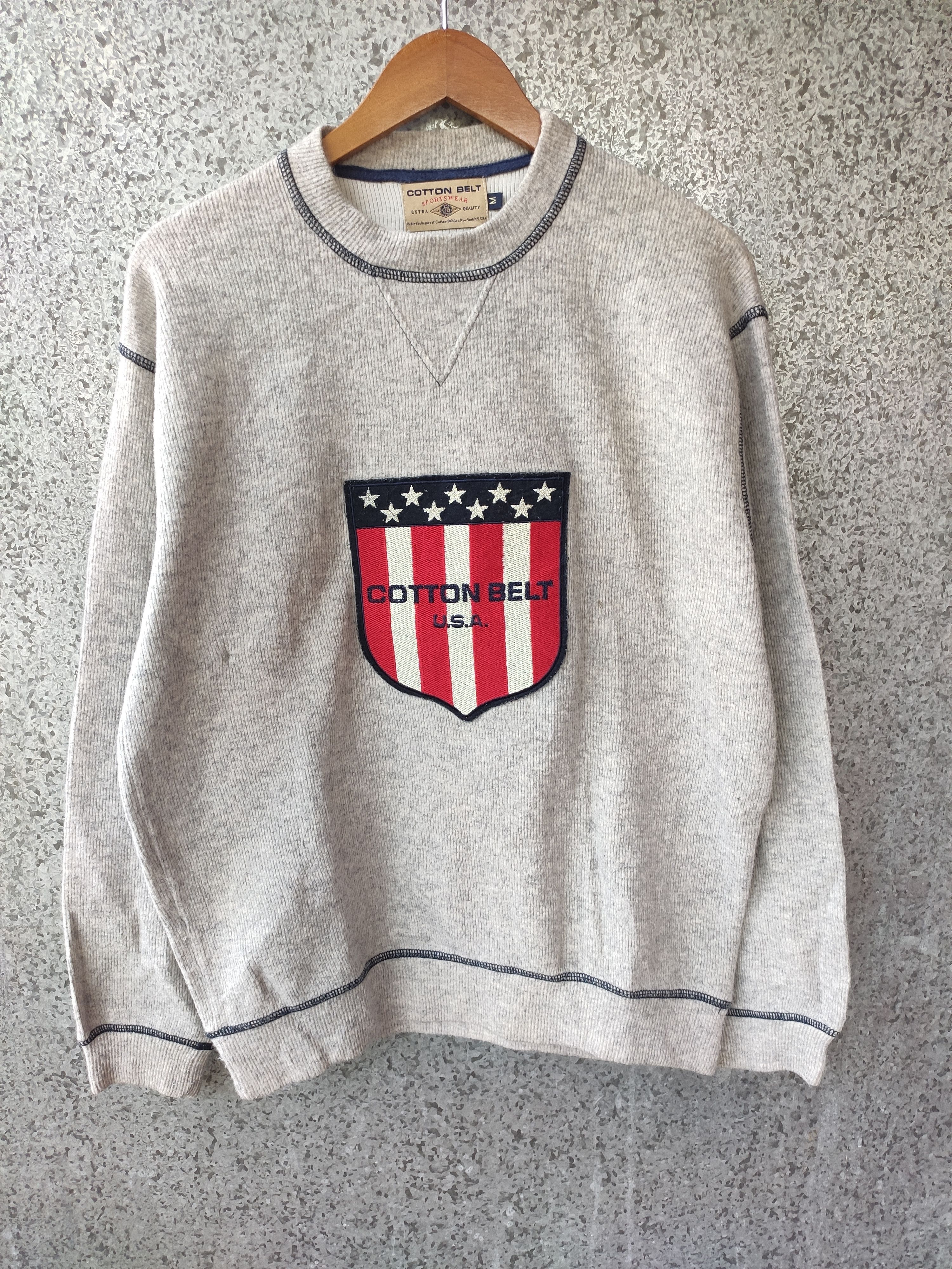 Vintage 🔥 Cotton Belt Sportwear sweatshirt made in Italy Size US M / EU 48-50 / 2 - 1 Thumbnail