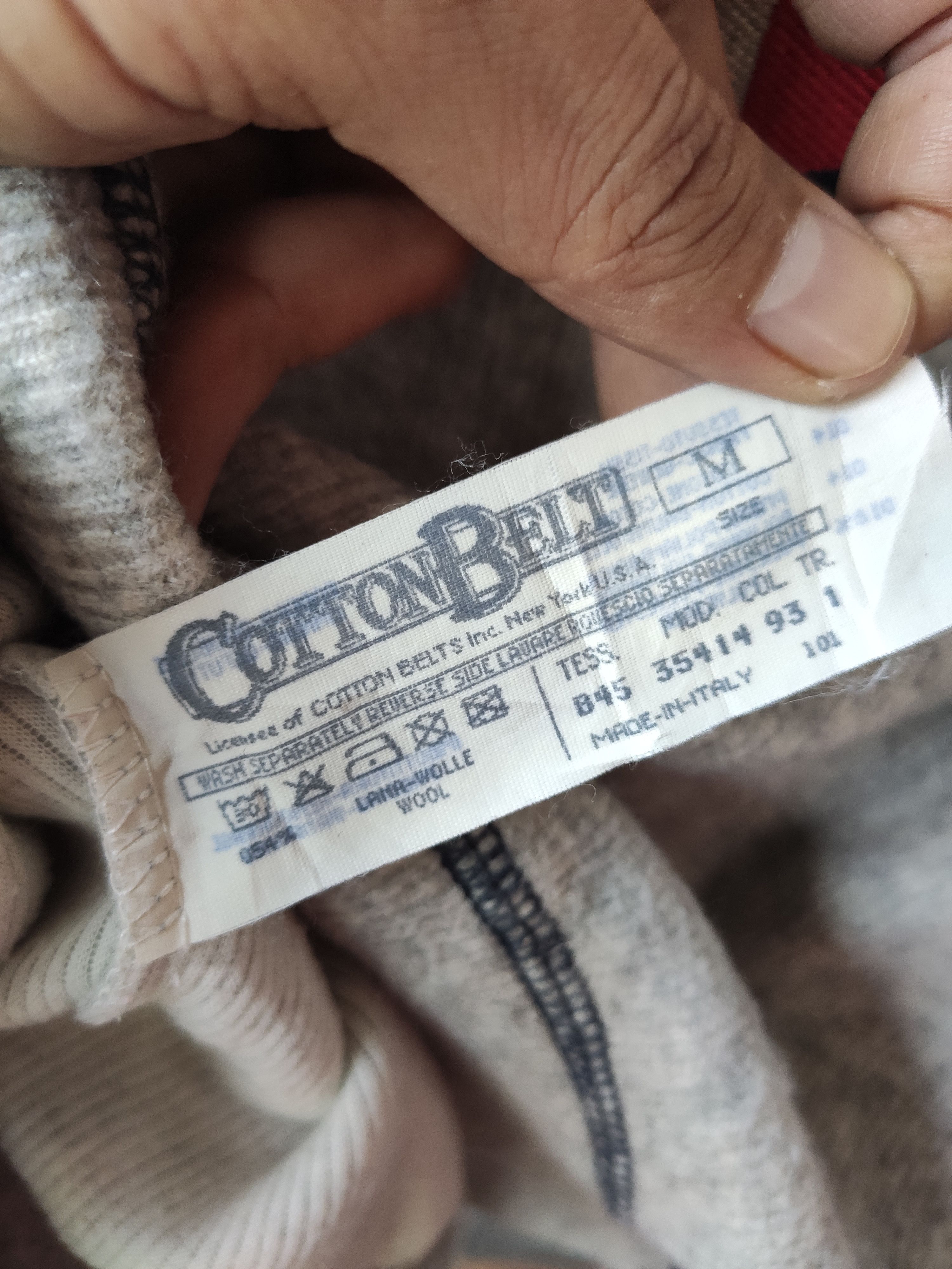 Vintage 🔥 Cotton Belt Sportwear sweatshirt made in Italy Size US M / EU 48-50 / 2 - 8 Thumbnail