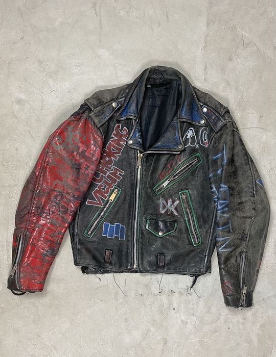 Vintage Vintage Crust Punk Leather Jacket | Grailed