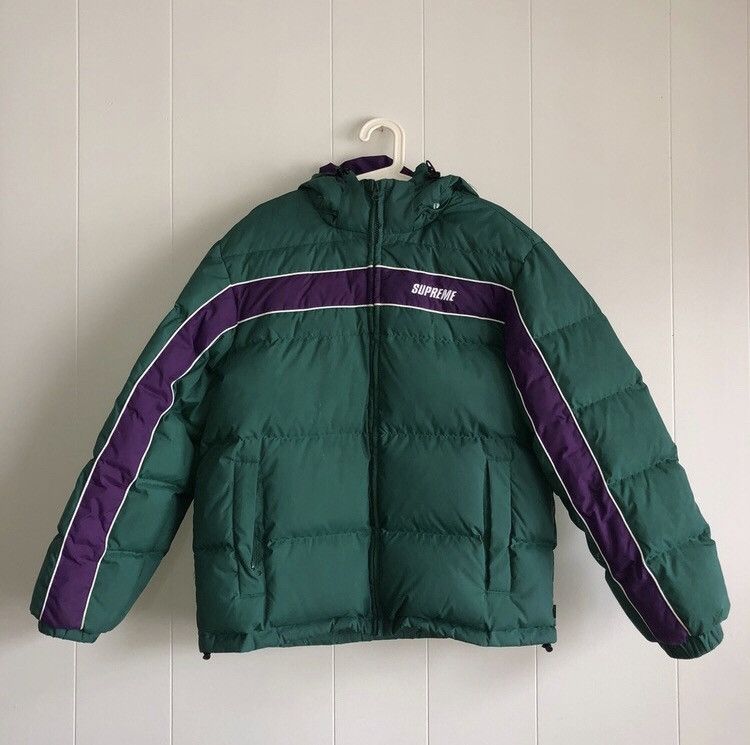 Supreme stripe panel down clearance