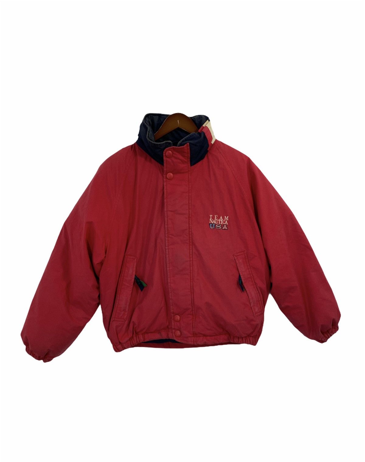 Nautica × Vintage Vintage 90’s Nautica Team USA Puffer Jacket Nice Design Size US M / EU 48-50 / 2 - 2 Thumbnail