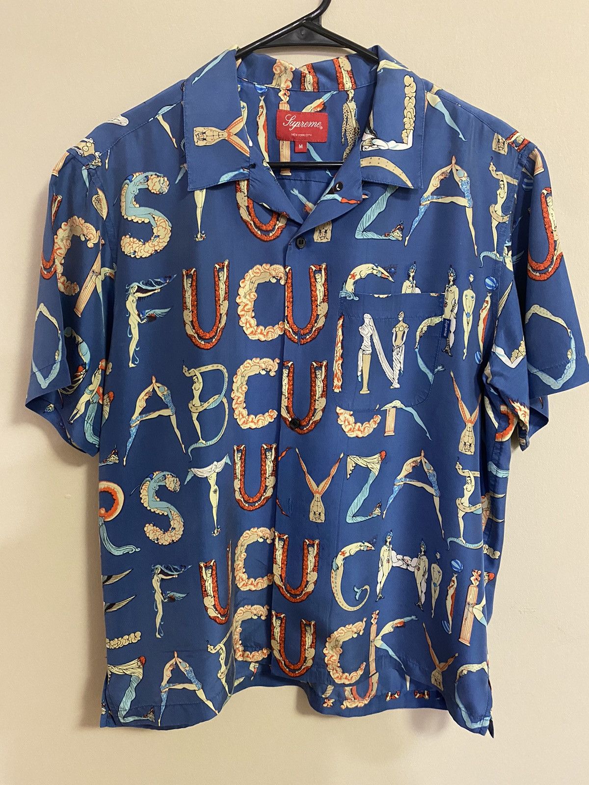 SUPREME ALPHABET SILK SHIRT-