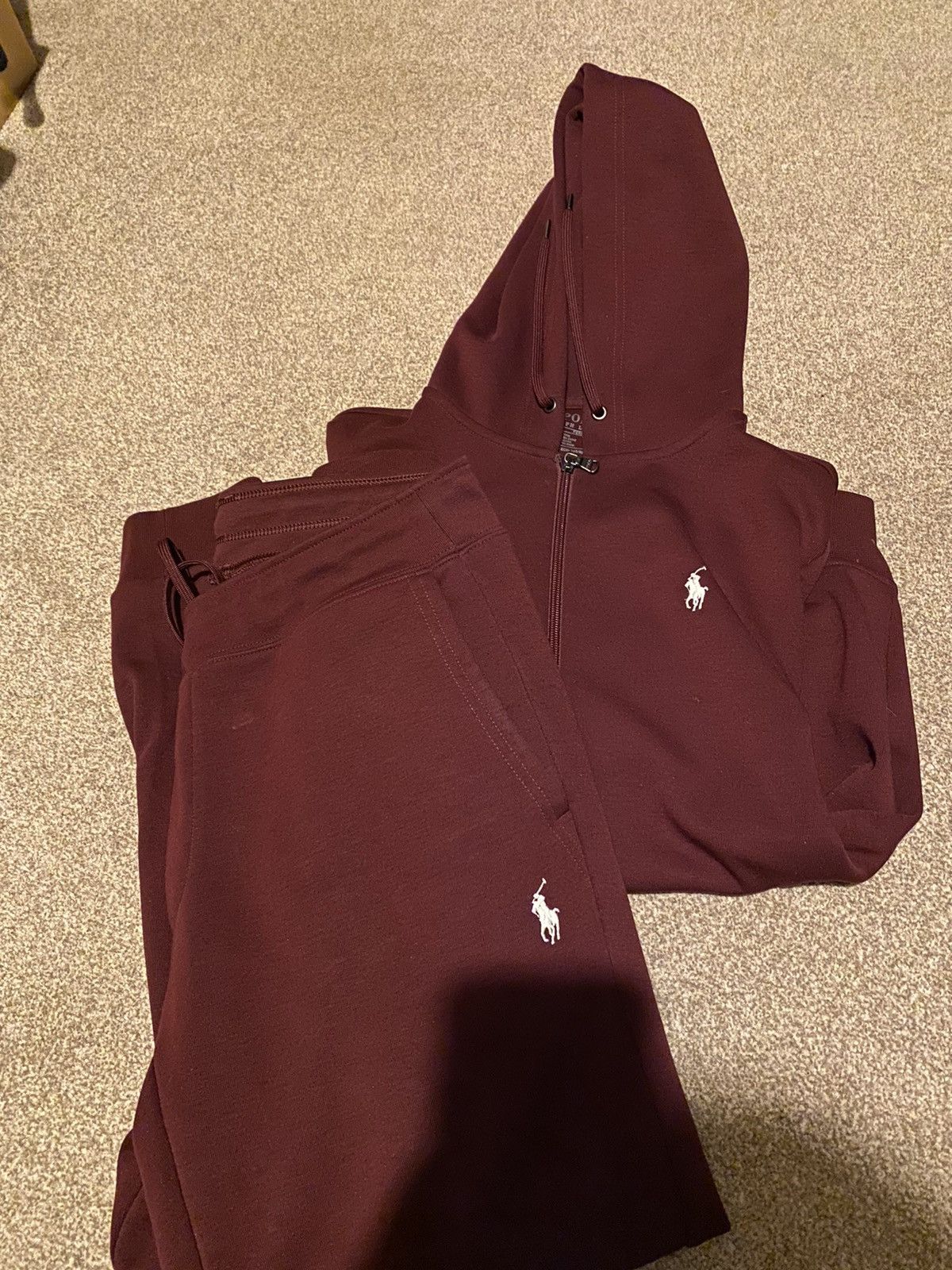 Polo ralph lauren burgundy tracksuit Tops