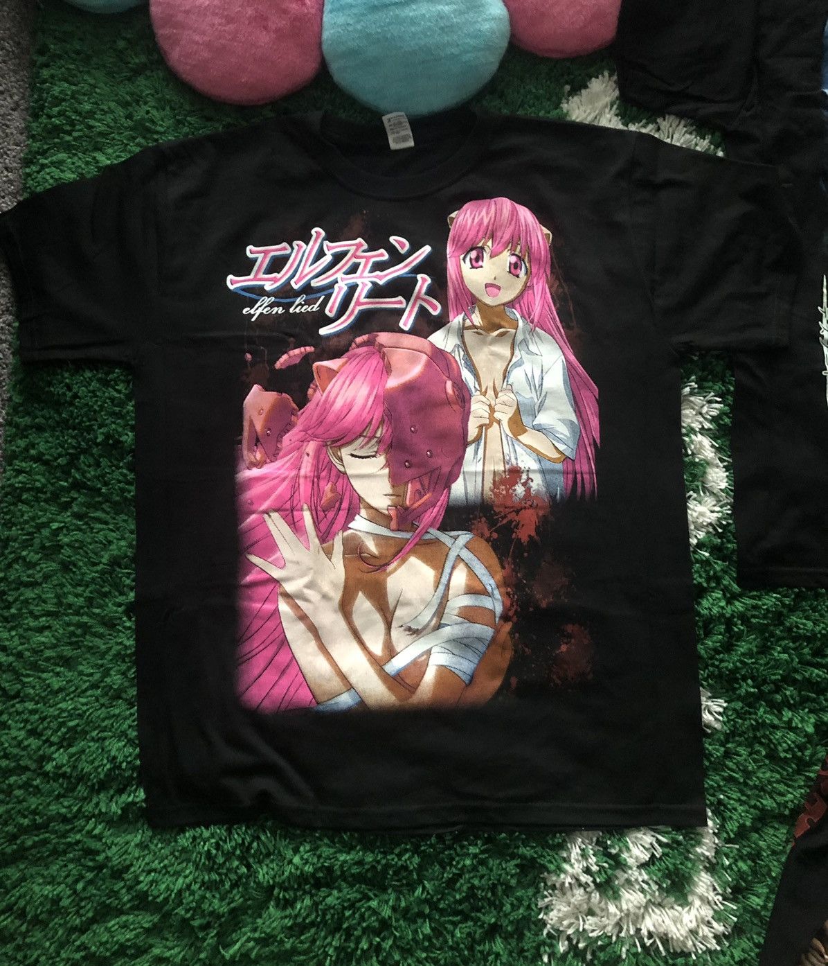 Japanese Brand × Vintage 2000s Elfen Lied Anime Double Sided T