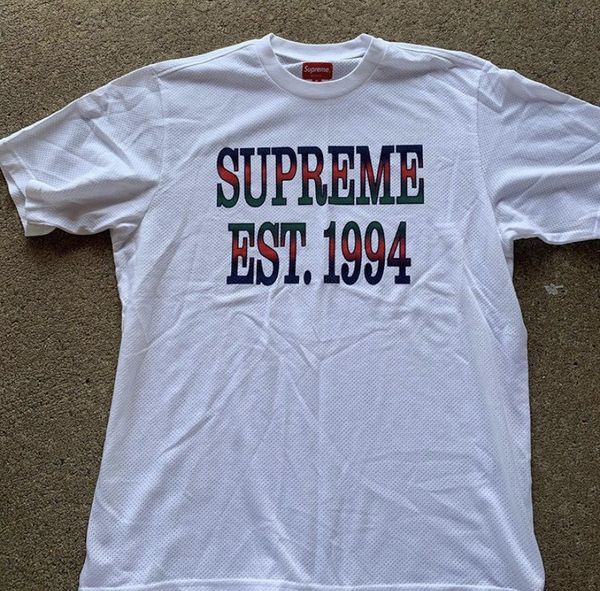 Supreme cotton sale mesh gradient logo