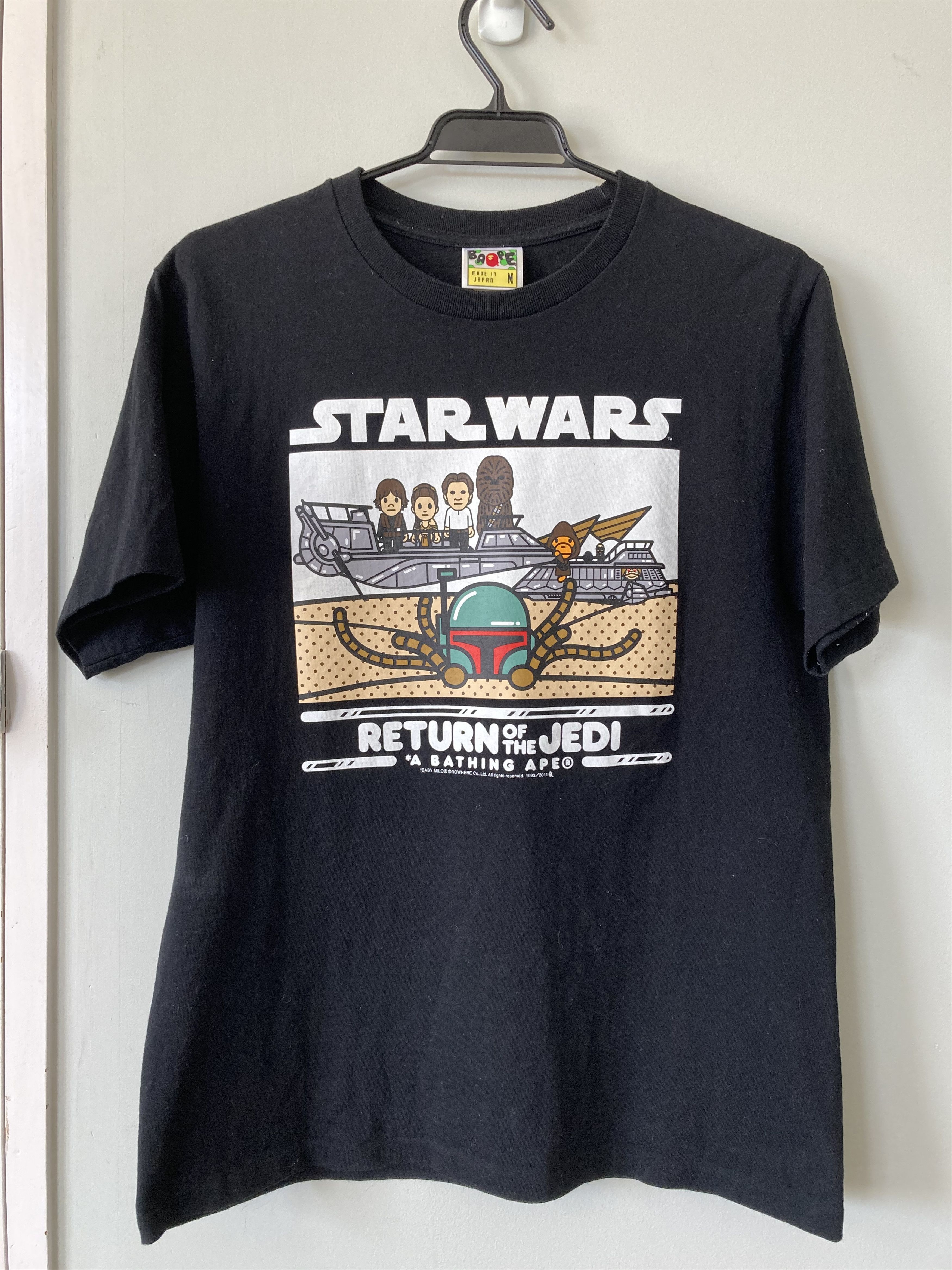 Bape Bape Star Wars T-Shirt - Return of the Jedi / Mandalorian | Grailed