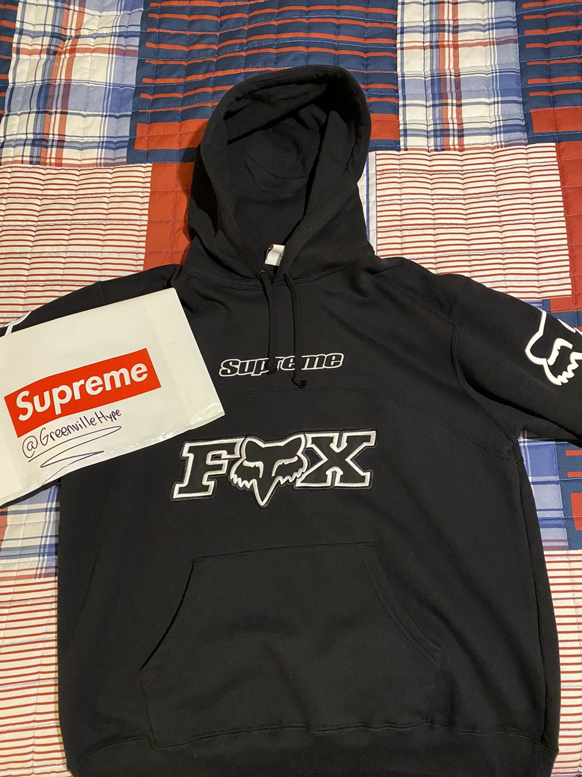 Supreme Supreme x Fox Racing Hoodie Black Large (LG) | Grailed