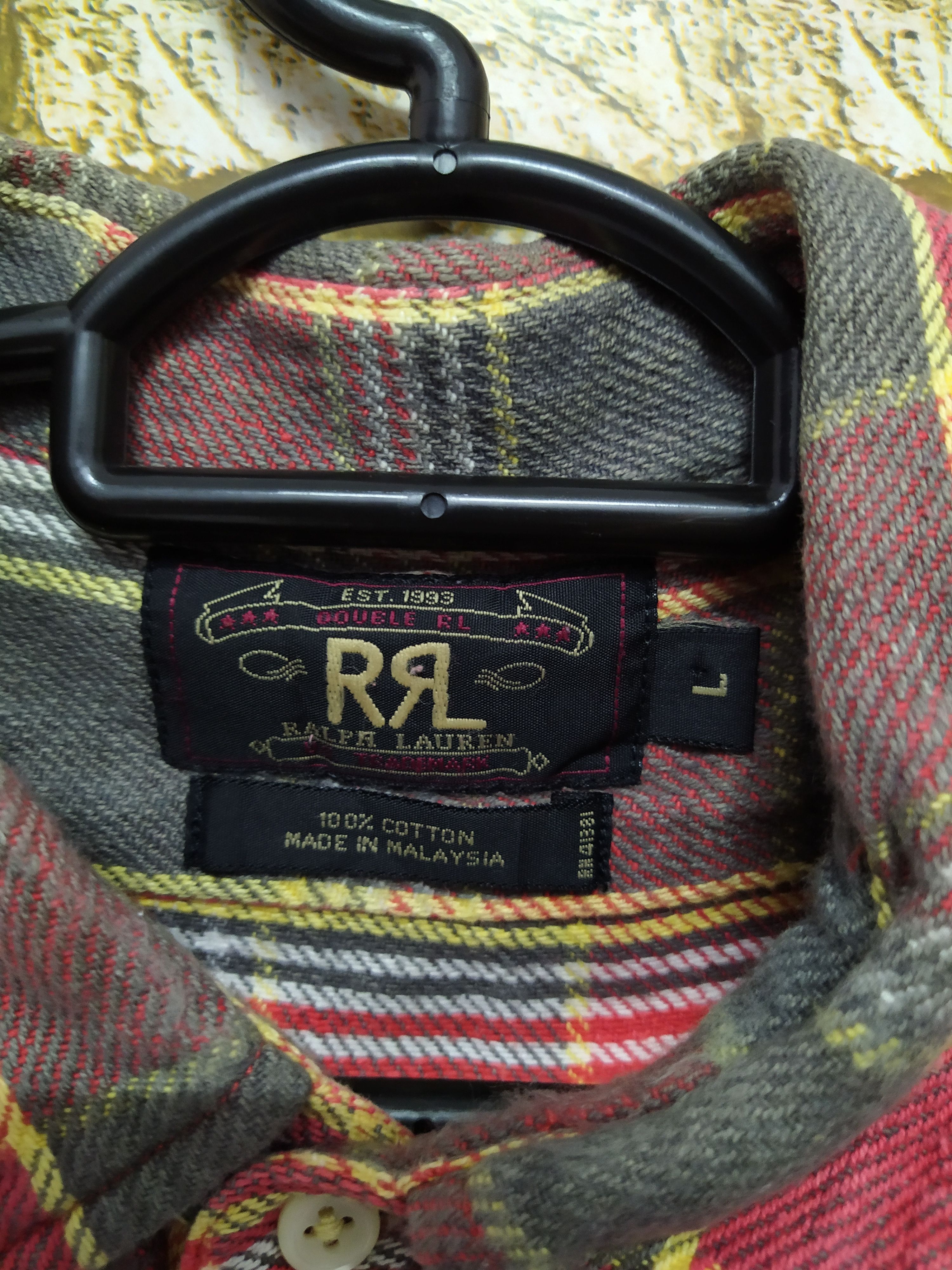 RRL Ralph Lauren 90s RRL POLO RALPH LAUREN FLANNEL SHIRT OVER-SIZED (B672) Size US L / EU 52-54 / 3 - 5 Thumbnail