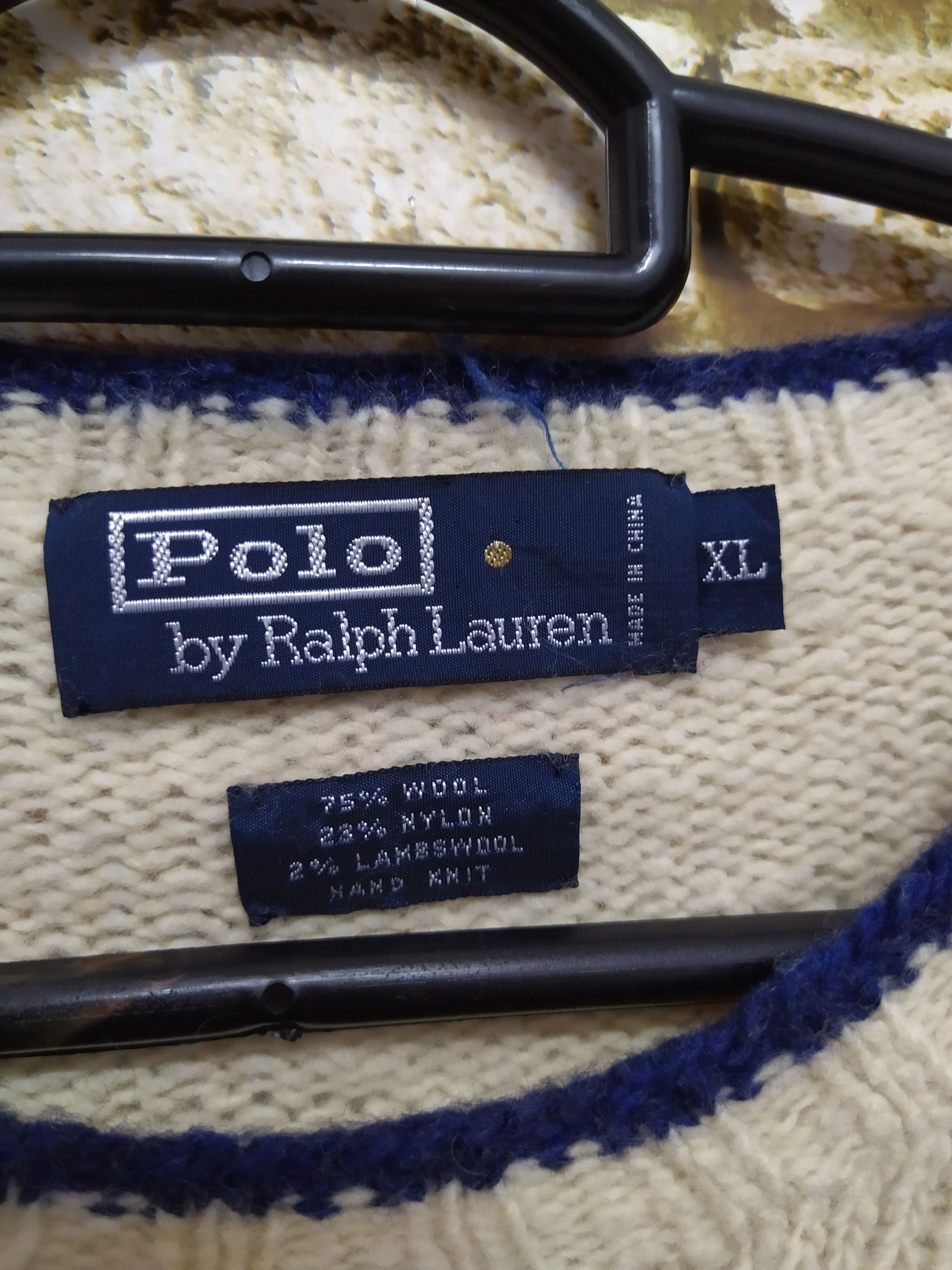Polo Ralph Lauren × Vintage VTG RL 67 POLO RALPH LAUREN KNITWEAR FLAG (B673) Size US XL / EU 56 / 4 - 4 Thumbnail