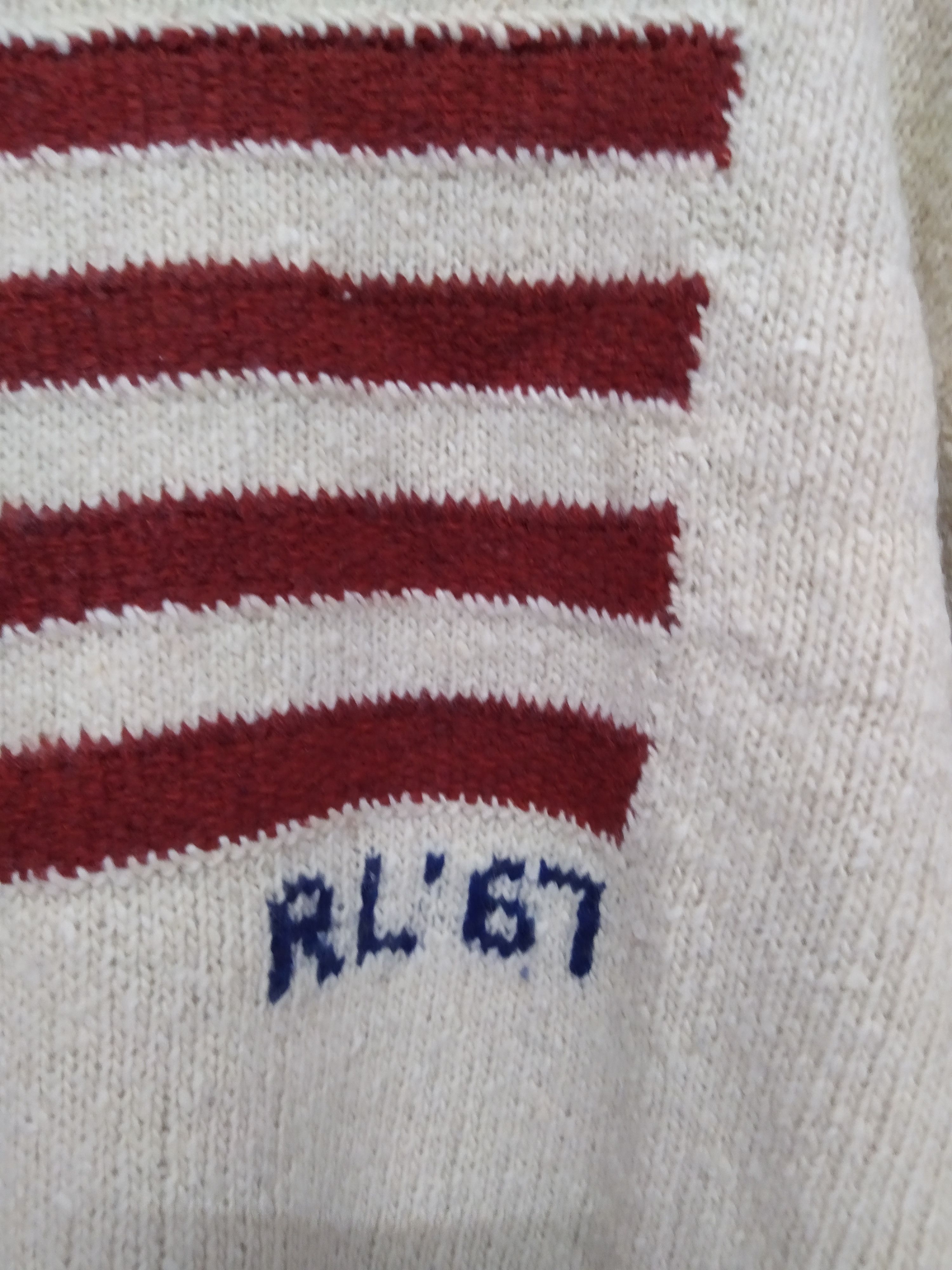 Polo Ralph Lauren × Vintage VTG RL 67 POLO RALPH LAUREN KNITWEAR FLAG (B673) Size US XL / EU 56 / 4 - 2 Thumbnail
