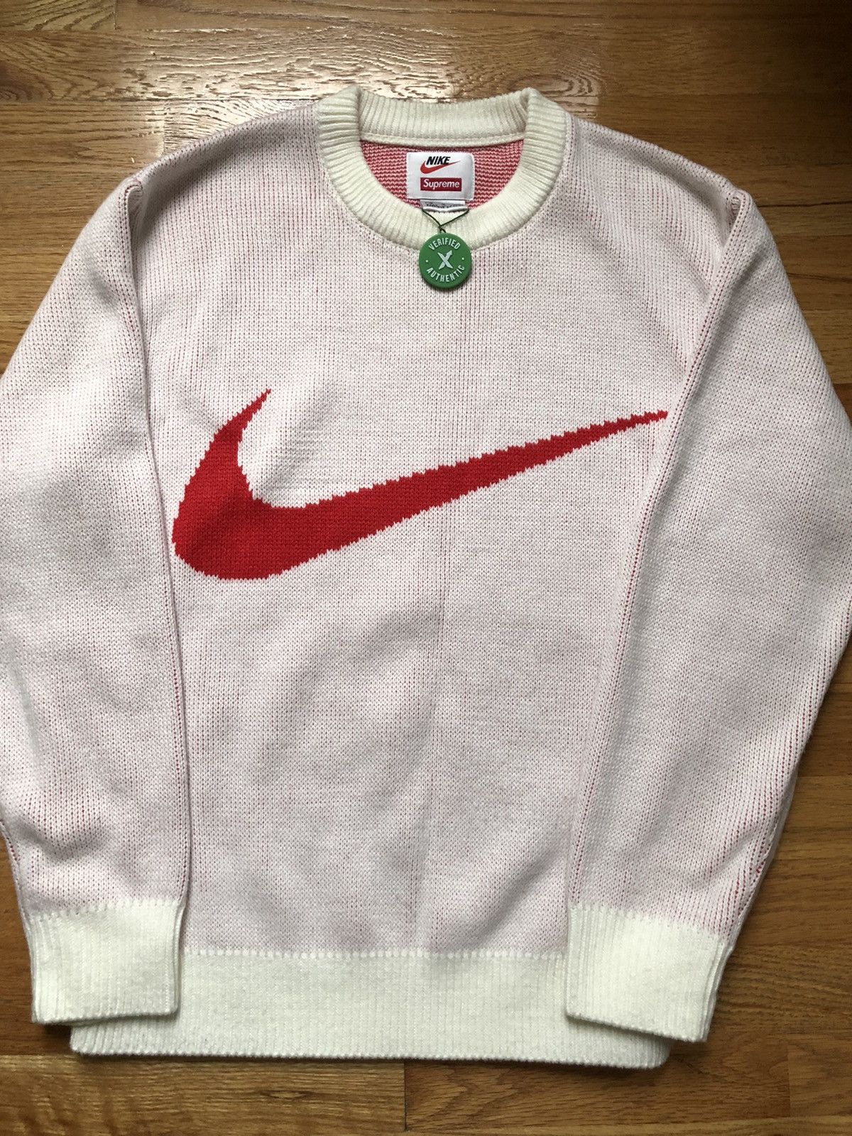 Nike Supreme Supreme Nike Swoosh Sweater White Grailed