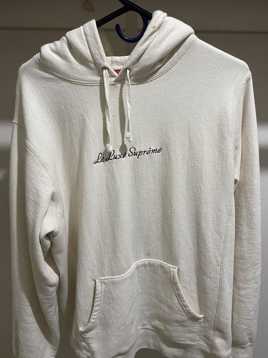 Supreme Supreme Le Luxe Supreme Hooded Sweatshirt Natural | Grailed