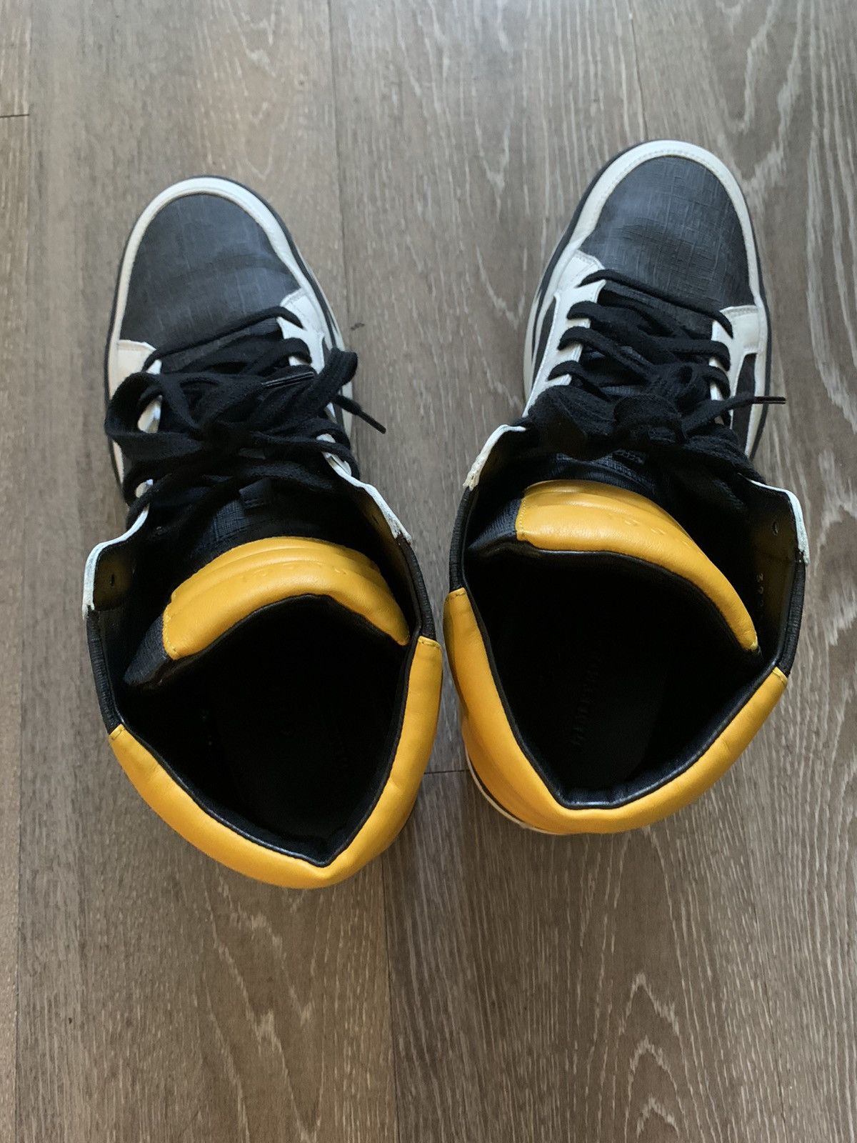Gucci Gucci Blue/White/Yellow Hi Top Size US 11 / EU 44 - 5 Thumbnail